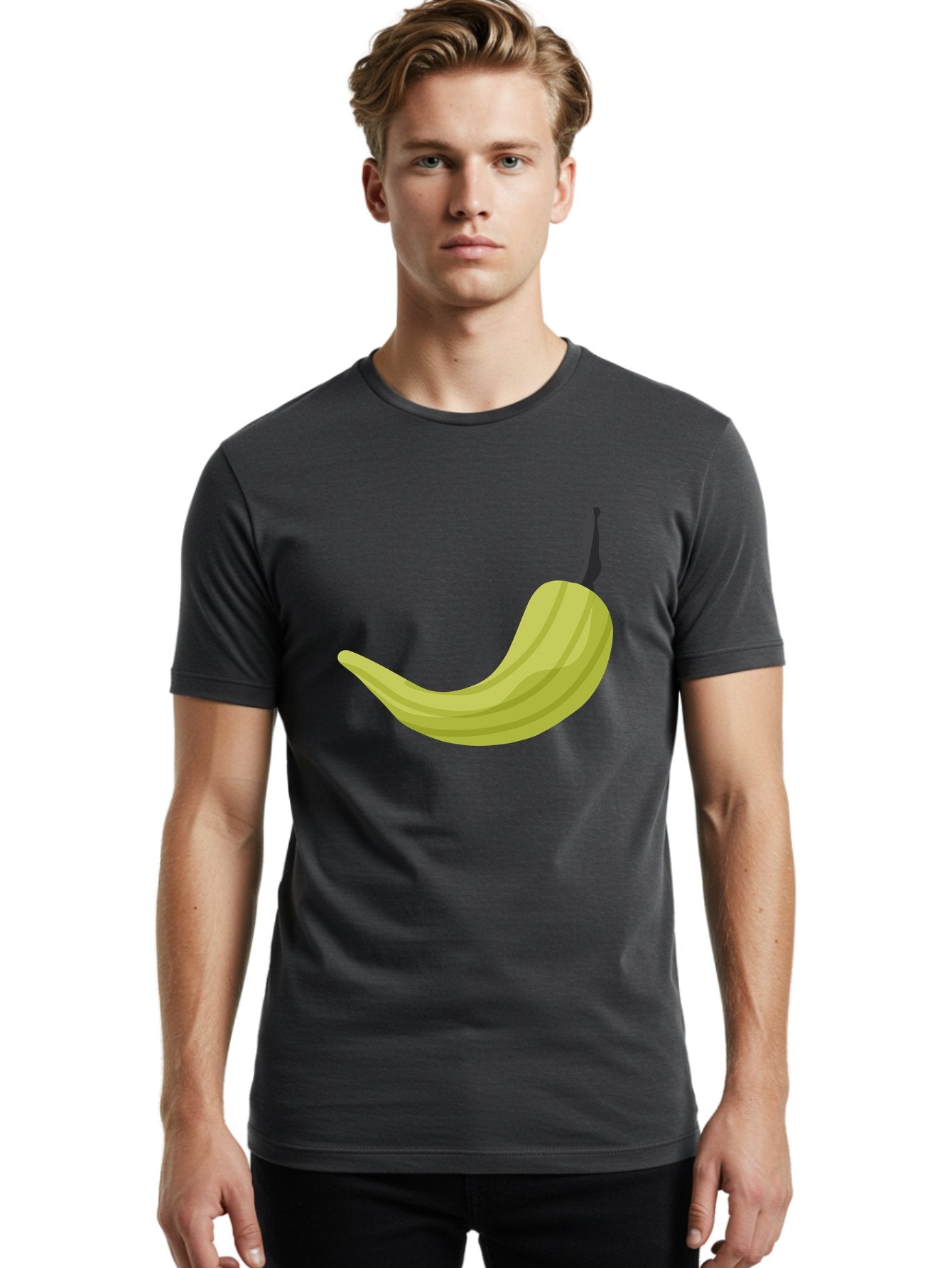 Banana Men'S Graphic Tee, 100% Cotton, Comfortable Casual Summer Wear, Machine Washable, Yellow Banana, Ripe Fruit, Healthy Snack, Digital Illustration, Cartoon Style, Simple Design, Fruit Icon Aad672 19