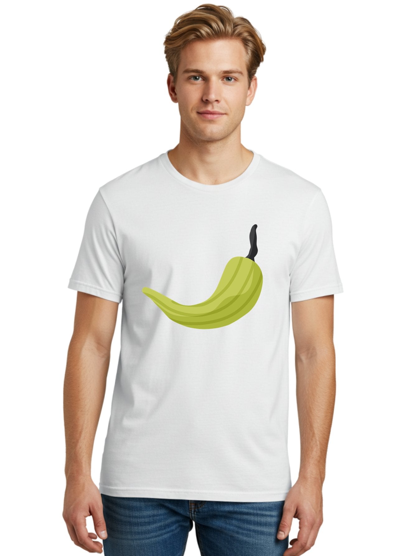 Banana Men'S Graphic Tee, 100% Cotton, Comfortable Casual Summer Wear, Machine Washable, Yellow Banana, Ripe Fruit, Healthy Snack, Digital Illustration, Cartoon Style, Simple Design, Fruit Icon Aad672 22