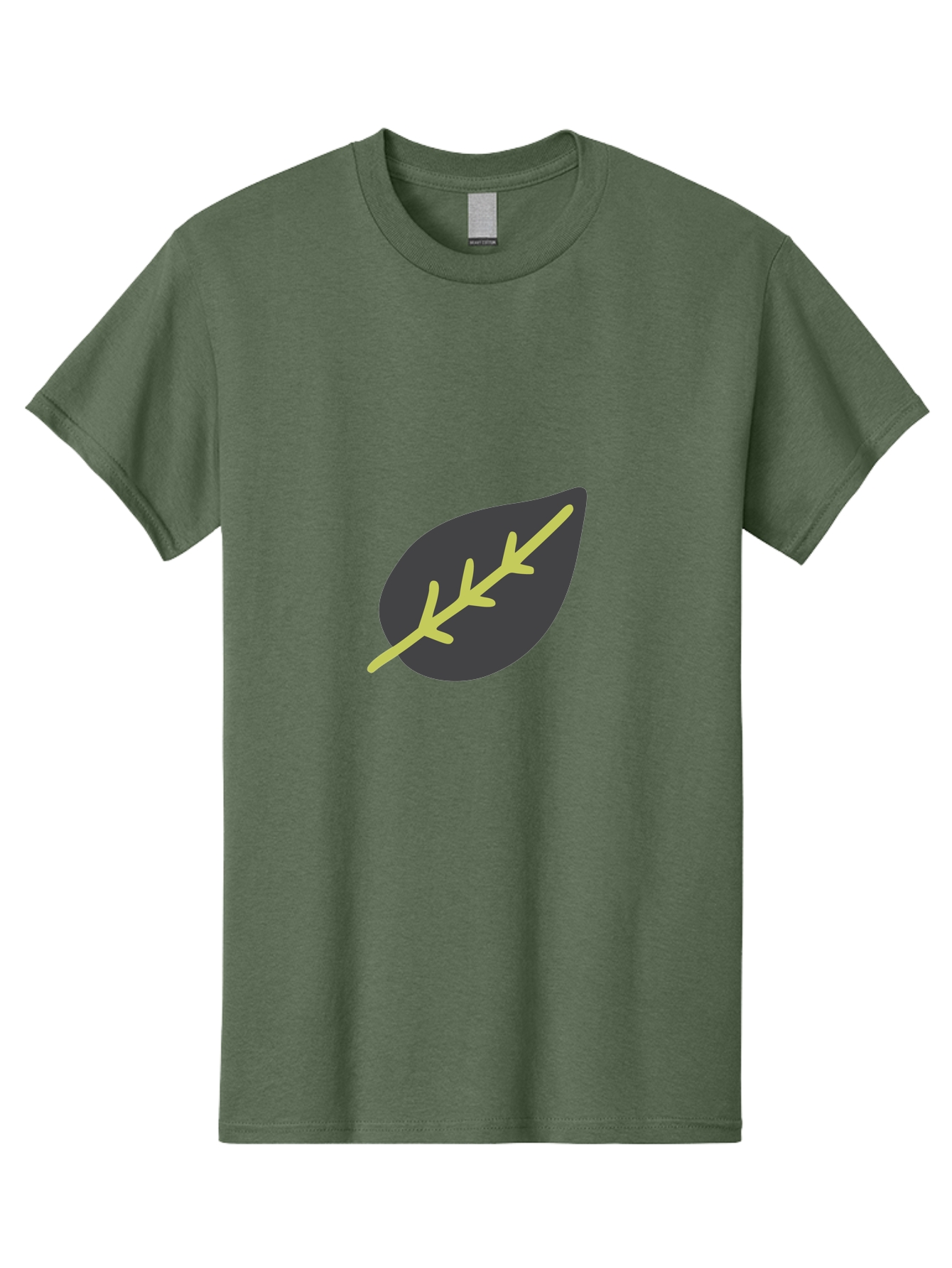 Black-Leaf Men'S Graphic Tee, 100% Cotton, Comfortable Casual Summer Wear, Machine Washable, Simple Leaf Design, Minimalist Illustration, Dark Leaf With Yellow Veins, Leaf Icon, Nature Symbol, Eco-Friendly Graphic Aad675 29