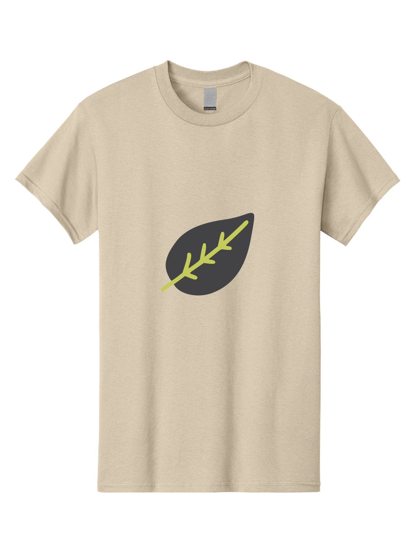 Black-Leaf Men'S Graphic Tee, 100% Cotton, Comfortable Casual Summer Wear, Machine Washable, Simple Leaf Design, Minimalist Illustration, Dark Leaf With Yellow Veins, Leaf Icon, Nature Symbol, Eco-Friendly Graphic Aad675 8