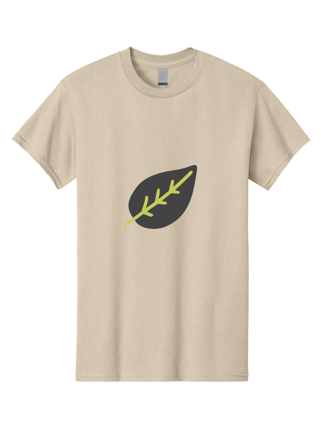 Black-Leaf Men'S Graphic Tee, 100% Cotton, Comfortable Casual Summer Wear, Machine Washable, Simple Leaf Design, Minimalist Illustration, Dark Leaf With Yellow Veins, Leaf Icon, Nature Symbol, Eco-Friendly Graphic Aad675 11