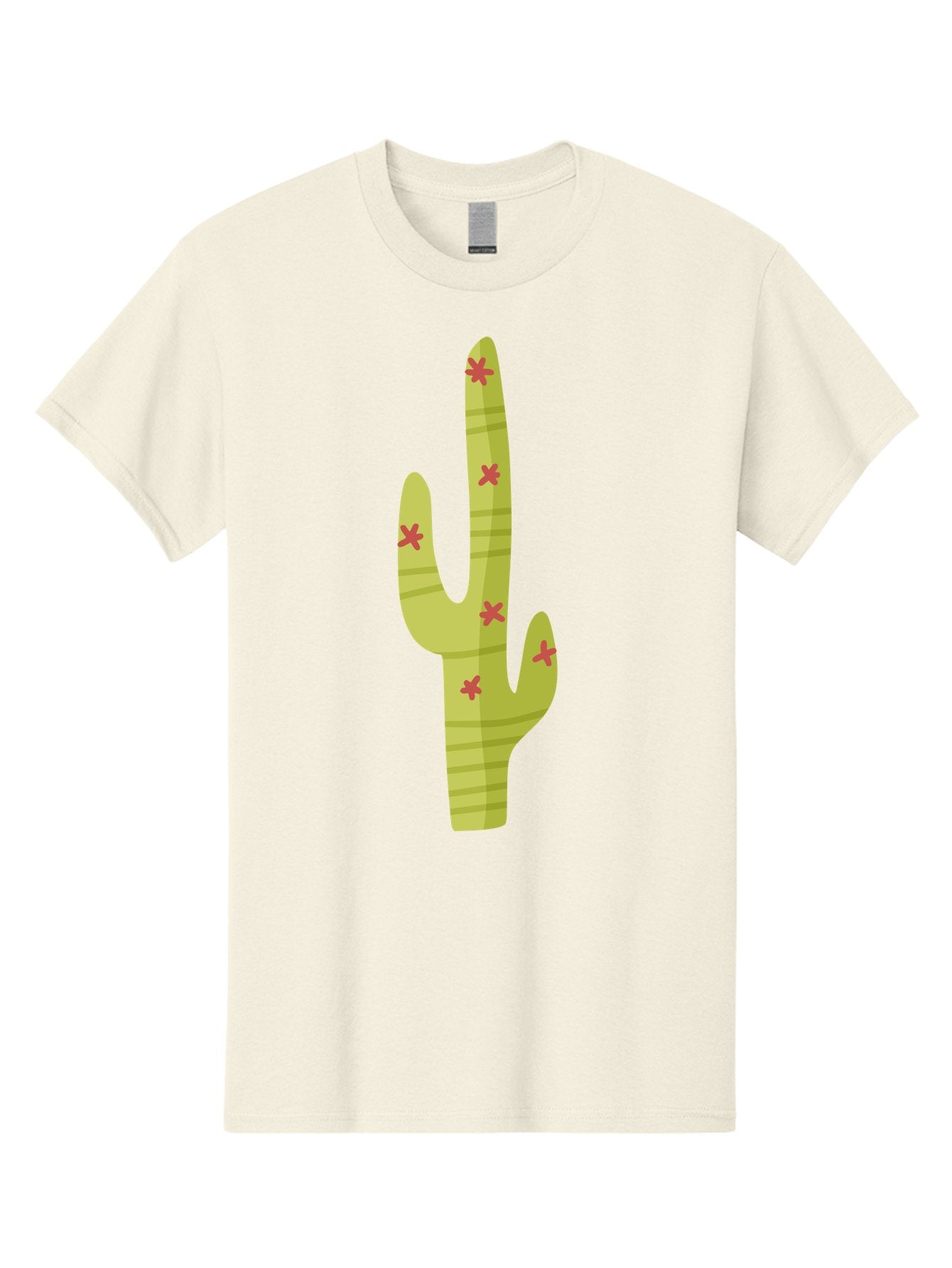 Cactus-1 Men'S Graphic Tee, 100% Cotton, Comfortable Casual Summer Wear, Machine Washable, Cartoon Cactus, Desert Flora, Prickly Plant, Red Flowers, Green Cactus, Southwestern Icon, Graphic Design Element, Simple Illustration, Stylized Cactus Aad677 8
