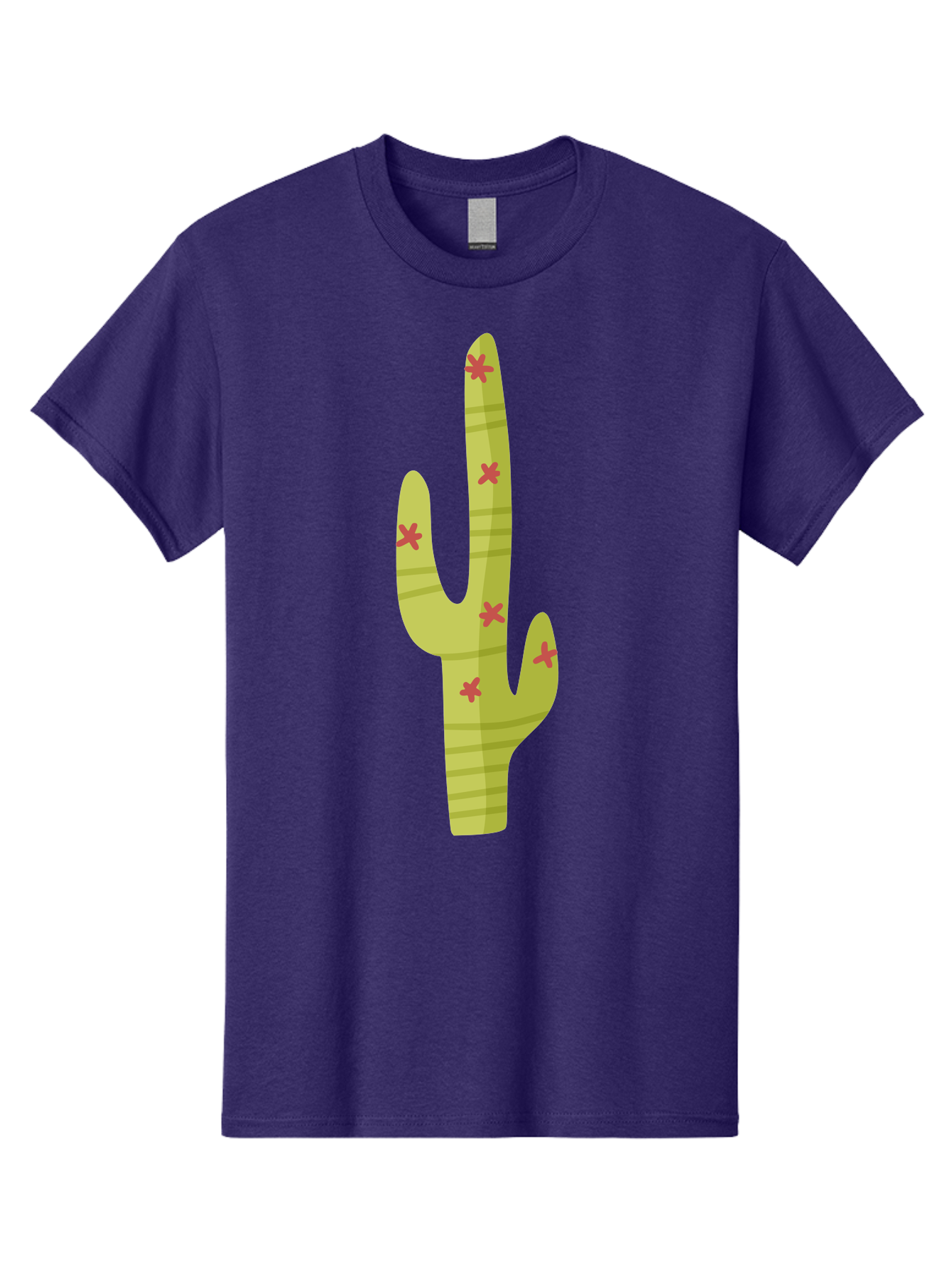 Cactus-1 Men'S Graphic Tee, 100% Cotton, Comfortable Casual Summer Wear, Machine Washable, Cartoon Cactus, Desert Flora, Prickly Plant, Red Flowers, Green Cactus, Southwestern Icon, Graphic Design Element, Simple Illustration, Stylized Cactus Aad677 7