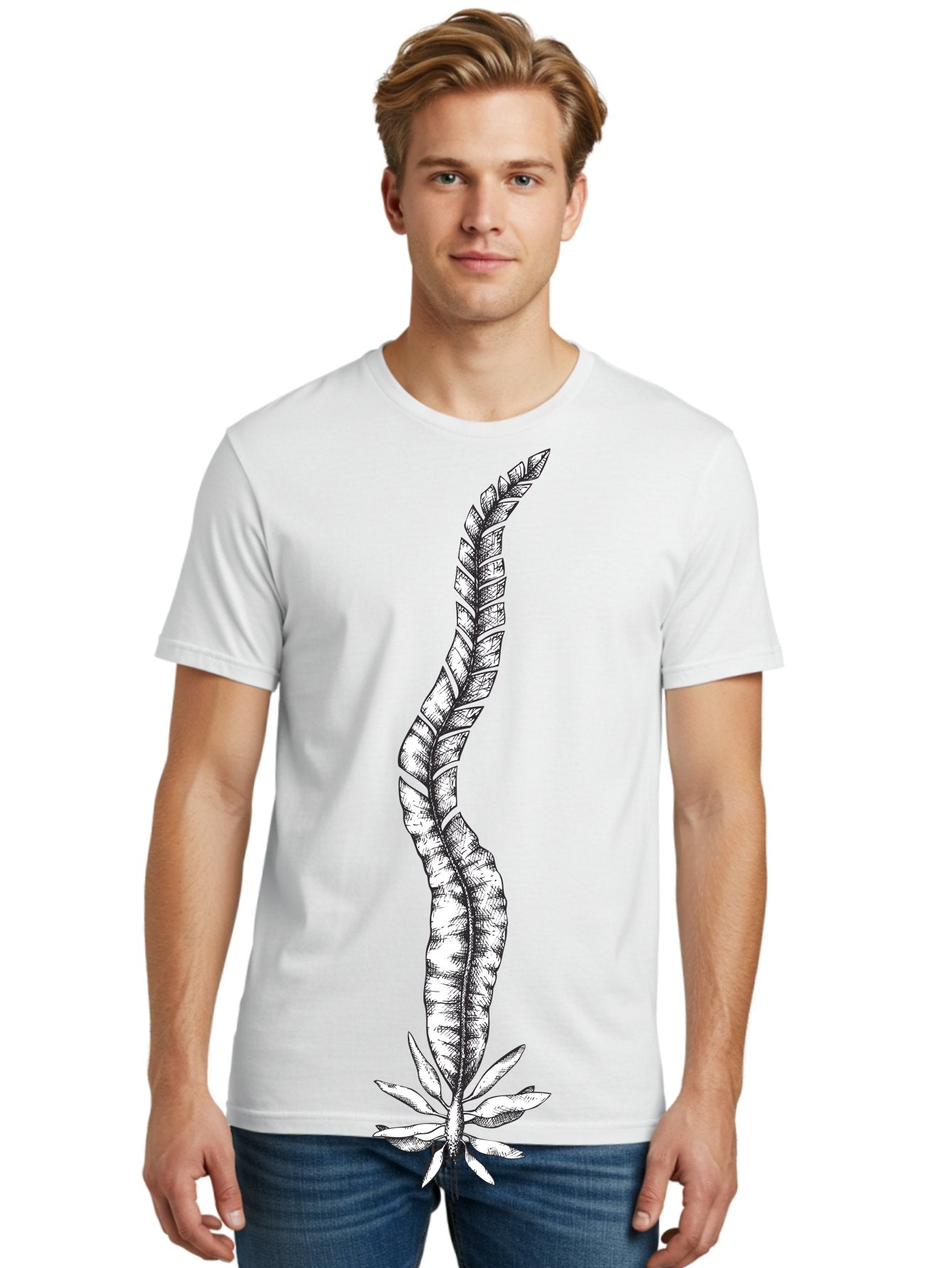 Cannabis Men'S Graphic Tee, 100% Cotton, Comfortable Casual Summer Wear, Machine Washable, Black And White Feather, Feather Illustration, Stylized Design, Abstract Art, Minimalist Style, Detailed Drawing, Graphic Design, Feathers Aad681 17