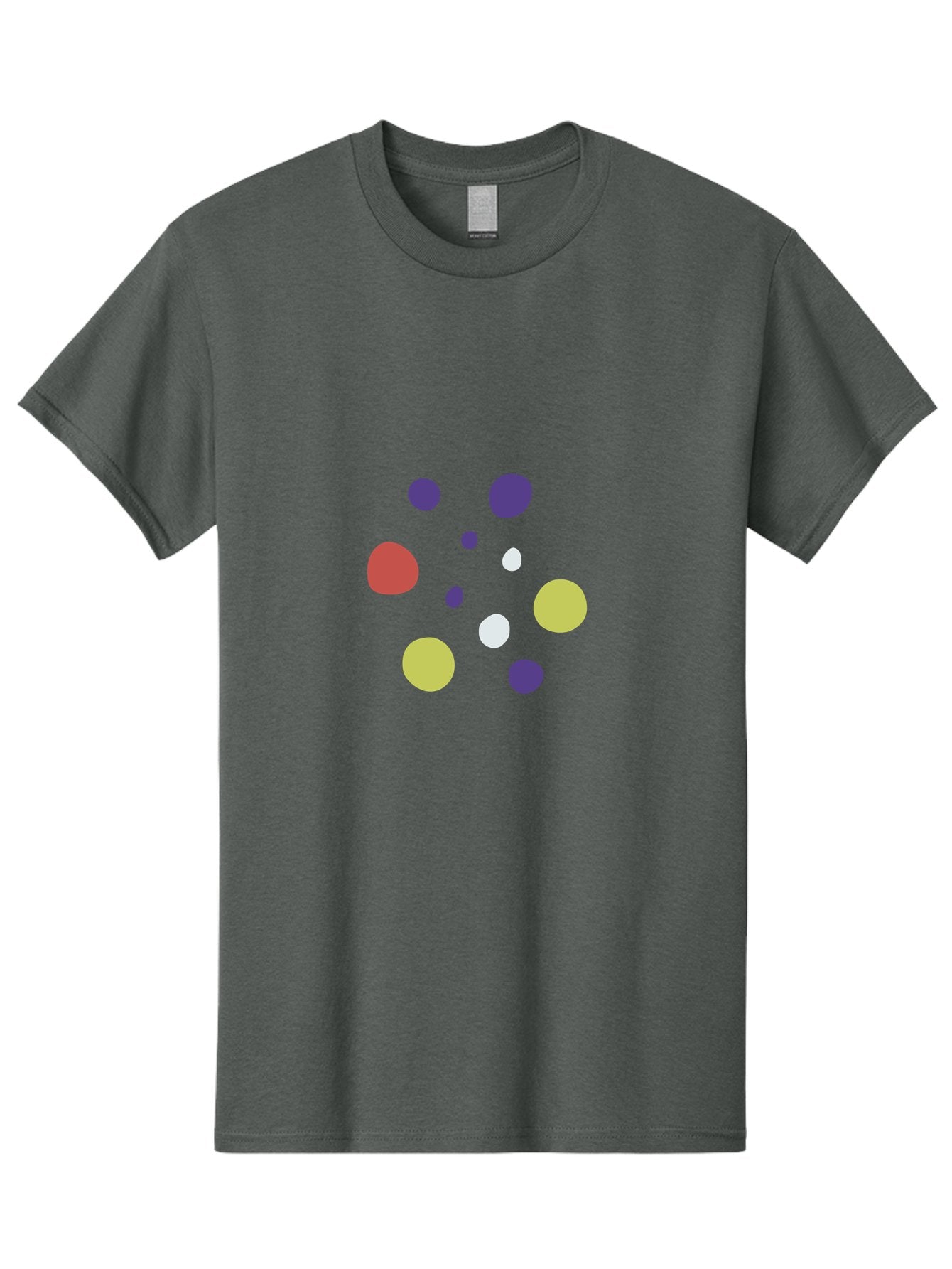 Colorful-Dots-Pattern Men'S Graphic Tee, 100% Cotton, Comfortable Casual Summer Wear, Machine Washable, Multicolored Dots, Vibrant Colors, Abstract Art, Playful Design, Colorful Shapes, Creative Graphics, Digital Art, Modern Art Aad684 4