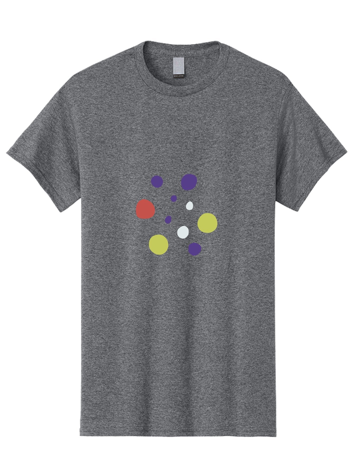 Colorful-Dots-Pattern Men'S Graphic Tee, 100% Cotton, Comfortable Casual Summer Wear, Machine Washable, Multicolored Dots, Vibrant Colors, Abstract Art, Playful Design, Colorful Shapes, Creative Graphics, Digital Art, Modern Art Aad684 7