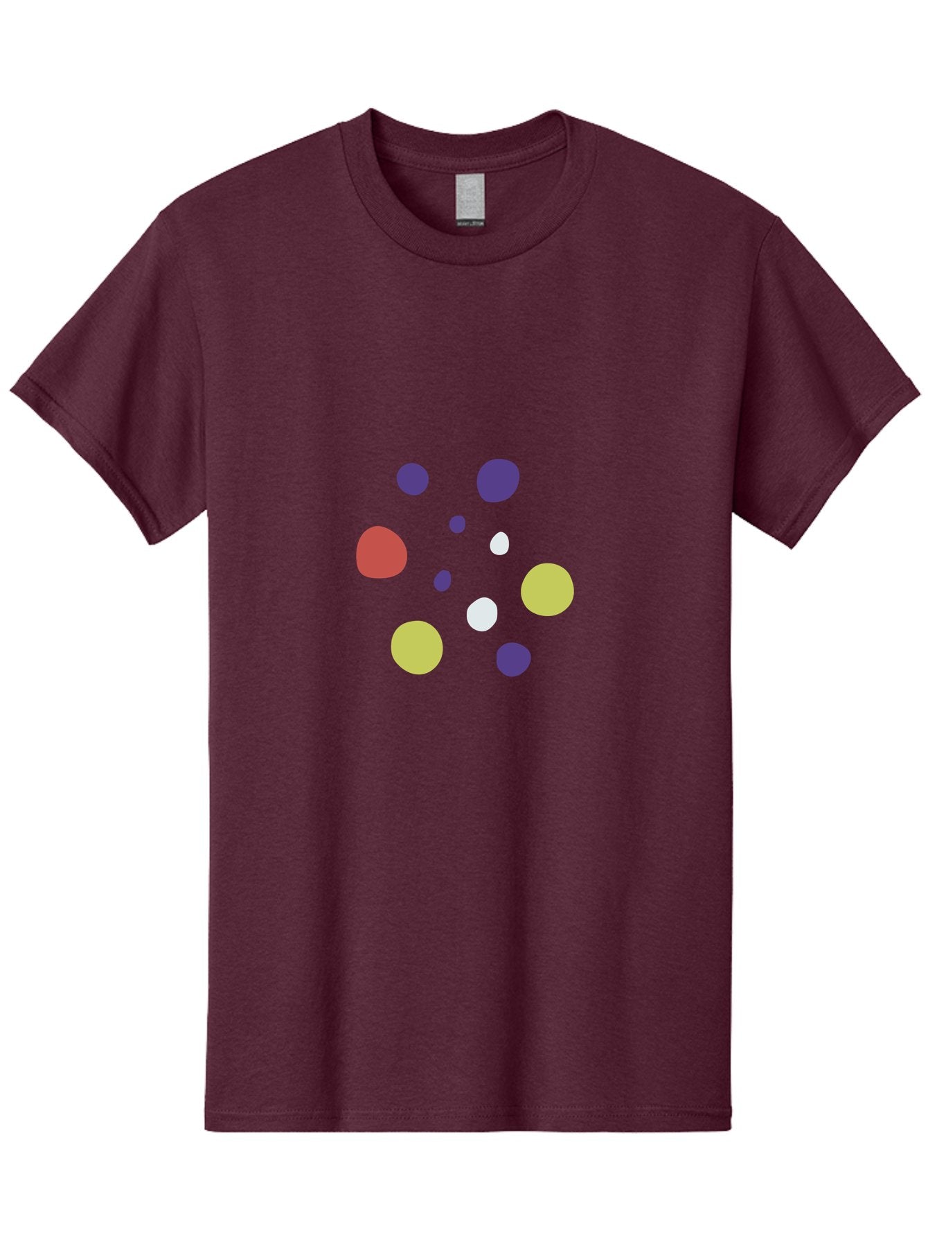 Colorful-Dots-Pattern Men'S Graphic Tee, 100% Cotton, Comfortable Casual Summer Wear, Machine Washable, Multicolored Dots, Vibrant Colors, Abstract Art, Playful Design, Colorful Shapes, Creative Graphics, Digital Art, Modern Art Aad684