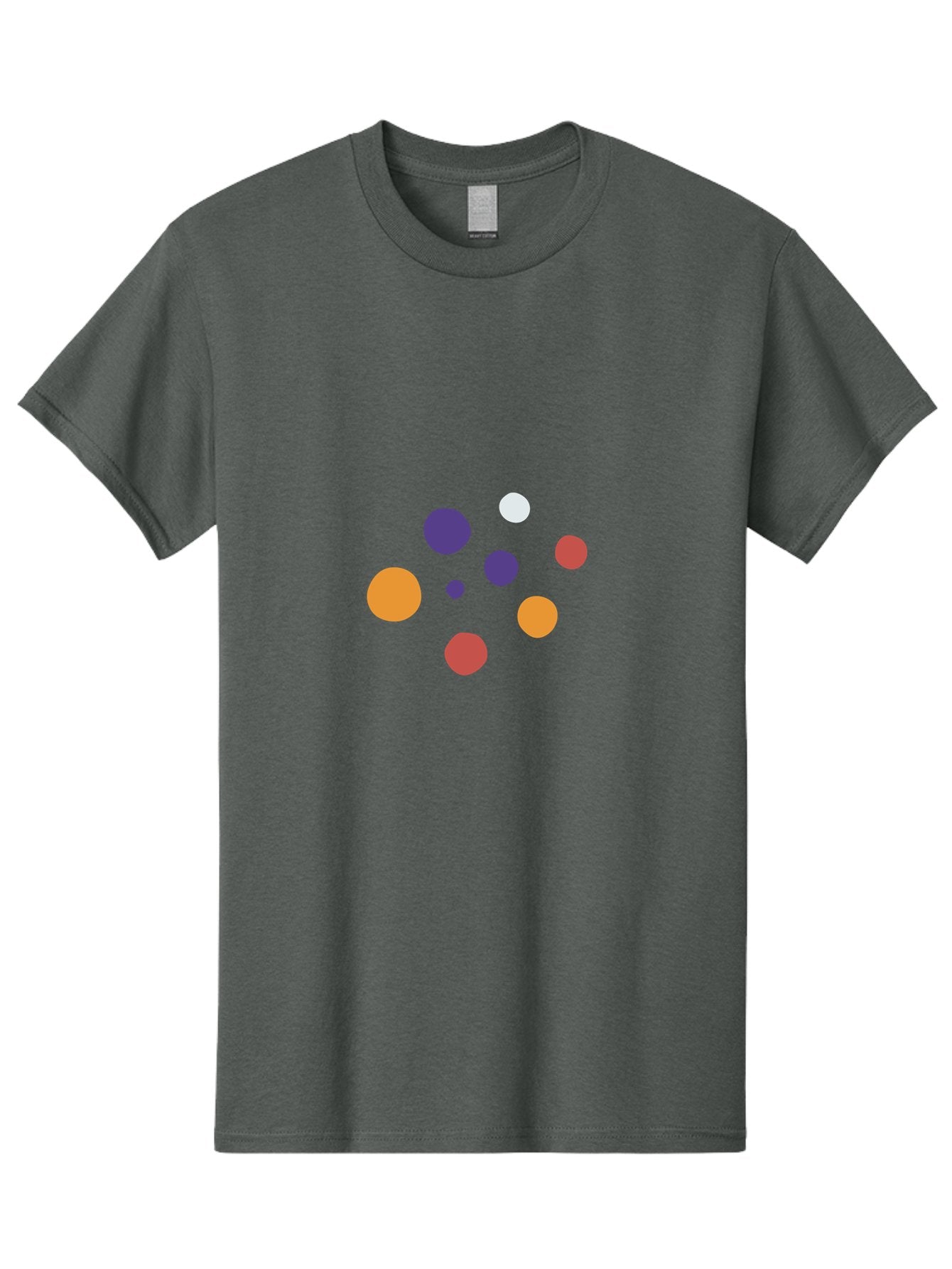 Colorful-Dots Men'S Graphic Tee, 100% Cotton, Comfortable Casual Summer Wear, Machine Washable, Vibrant Orange, Purple, And Red Circles, Colorful Dots, Abstract Design, Geometric Shapes, Playful Patterns, Modern Art, Digital Graphics Aad685 7