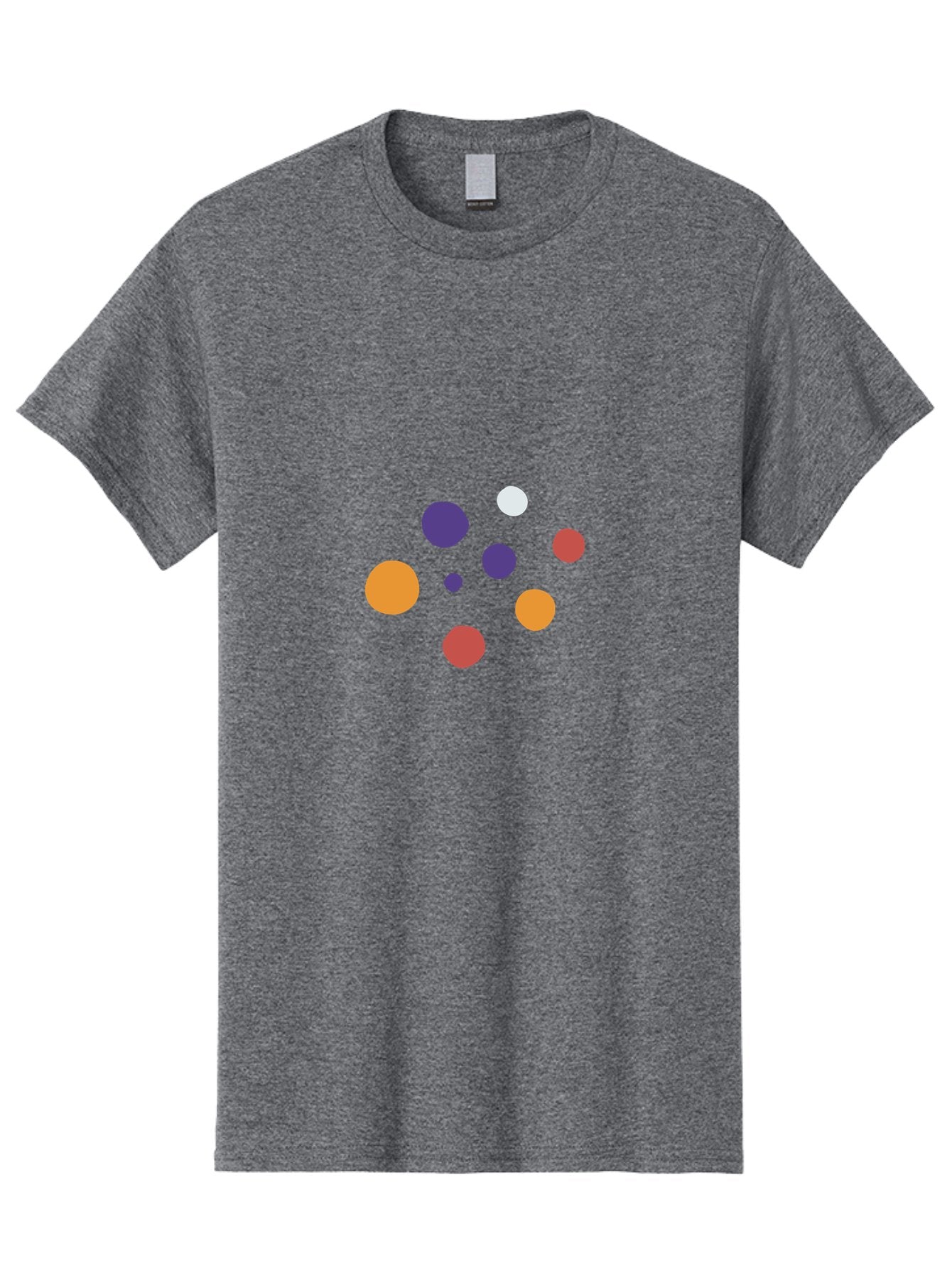 Colorful-Dots Men'S Graphic Tee, 100% Cotton, Comfortable Casual Summer Wear, Machine Washable, Vibrant Orange, Purple, And Red Circles, Colorful Dots, Abstract Design, Geometric Shapes, Playful Patterns, Modern Art, Digital Graphics Aad685 12