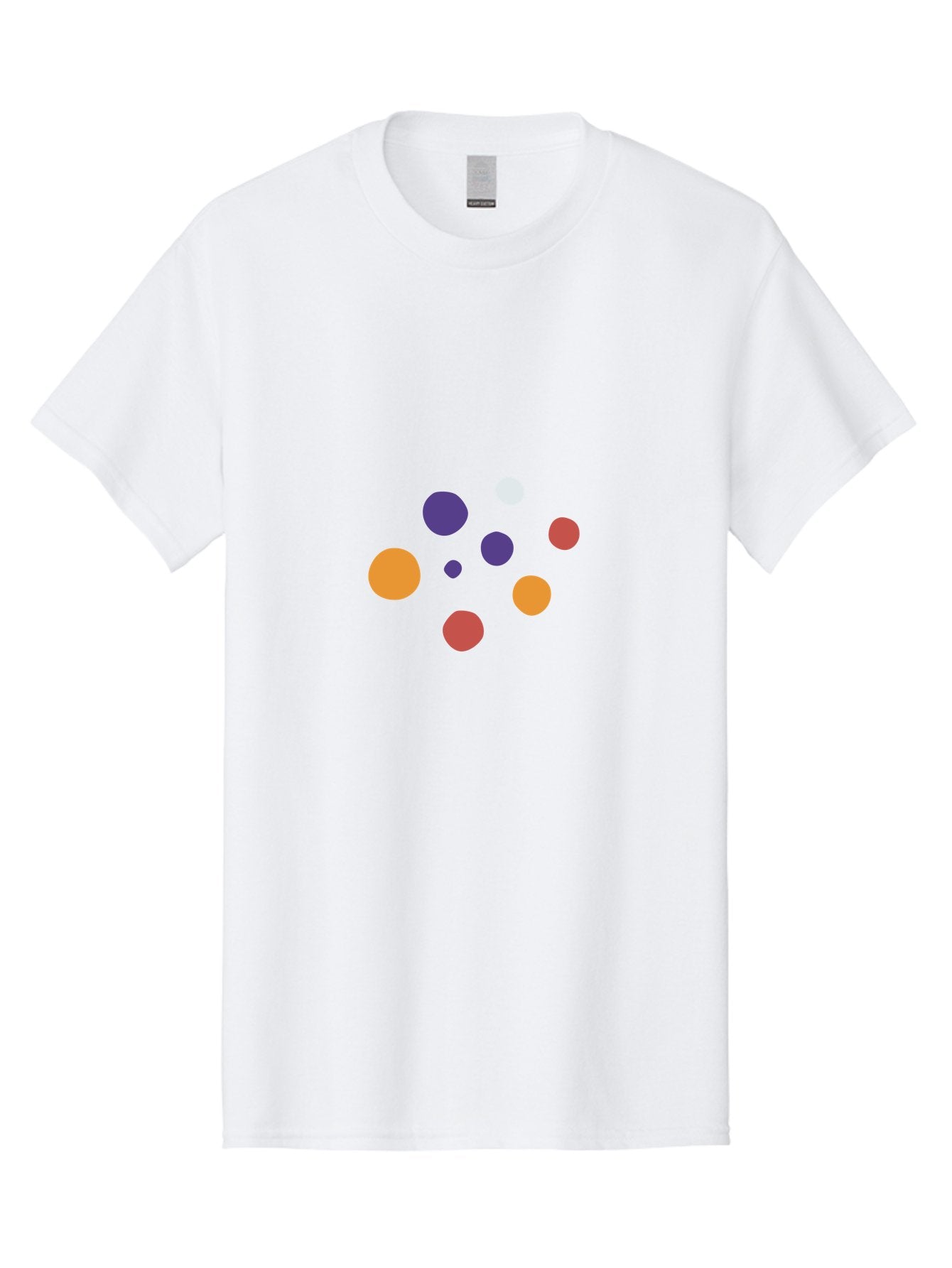 Colorful-Dots Men'S Graphic Tee, 100% Cotton, Comfortable Casual Summer Wear, Machine Washable, Vibrant Orange, Purple, And Red Circles, Colorful Dots, Abstract Design, Geometric Shapes, Playful Patterns, Modern Art, Digital Graphics Aad685 6