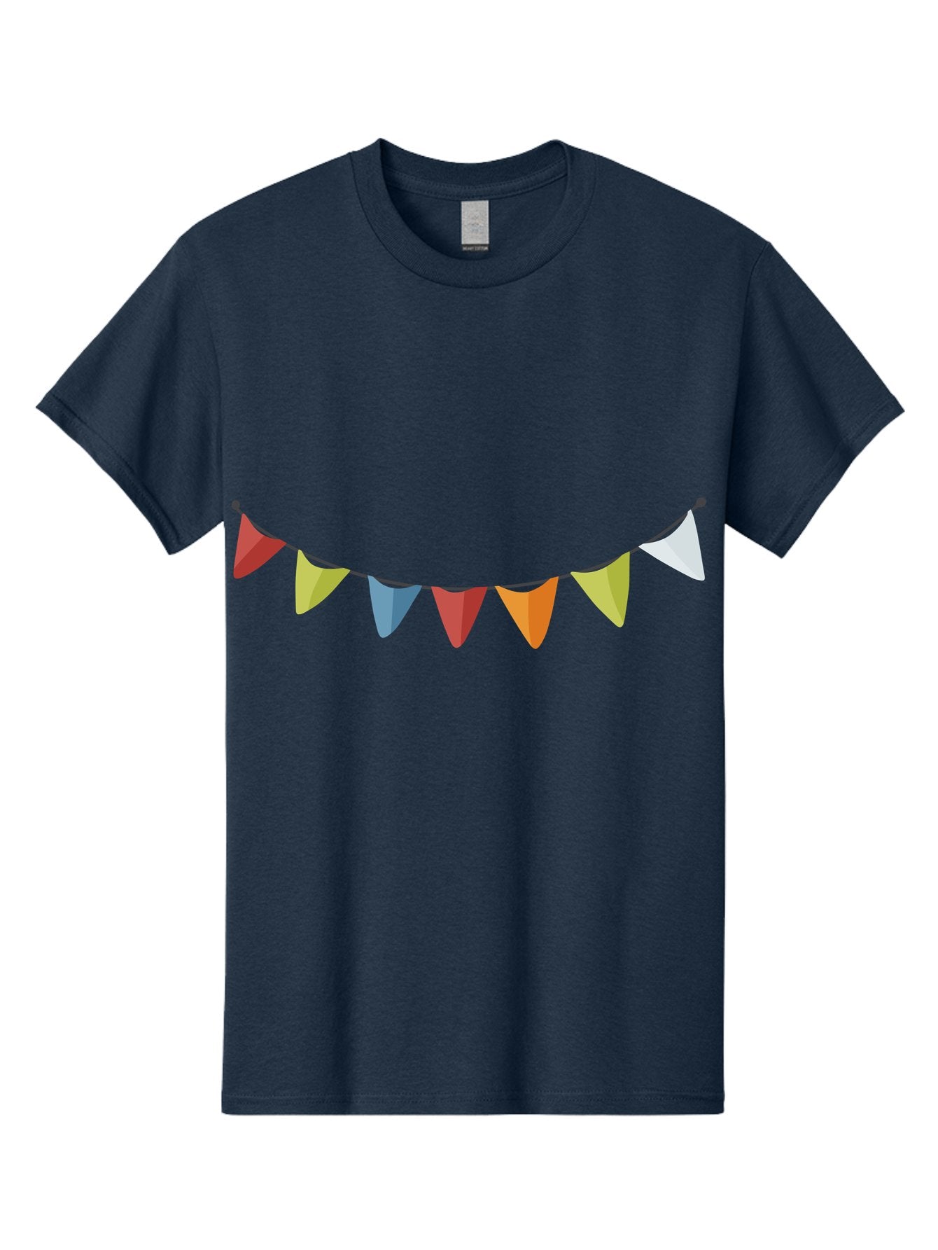 Colorful-Triangular-Bunting Men'S Graphic Tee, 100% Cotton, Comfortable Casual Summer Wear, Machine Washable, Colorful Triangular Bunting, Party Decorations, Festive Atmosphere, Celebration Decor, Vibrant Colors, String Of Flags Aad686 10