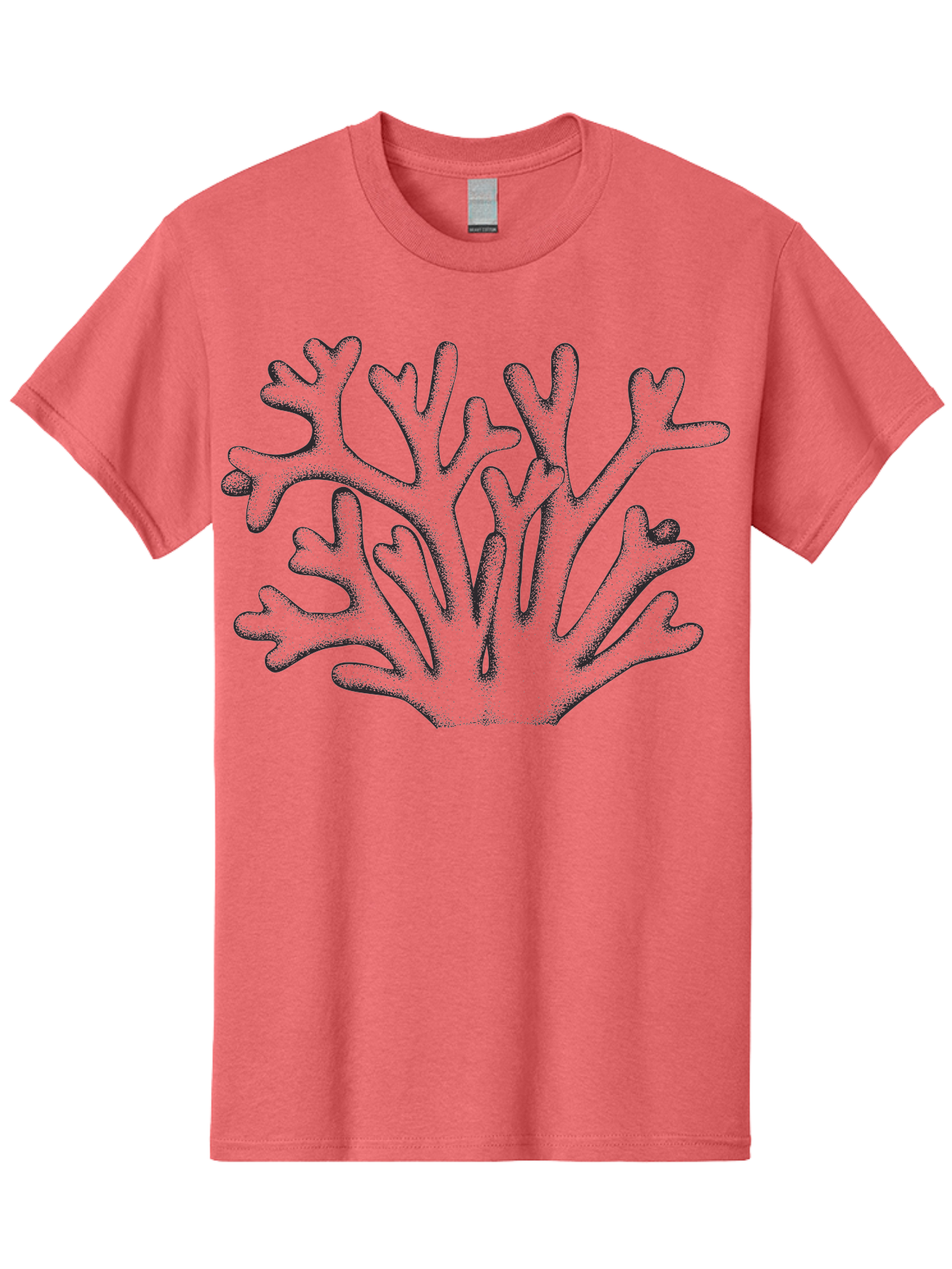 Coral-2 Men'S Graphic Tee, 100% Cotton, Comfortable Casual Summer Wear, Machine Washable, Coral Reef, Ocean Life, Marine Biology, Underwater World, Coral Branches, Sea Organisms, Aquatic Ecosystem Aad689 19