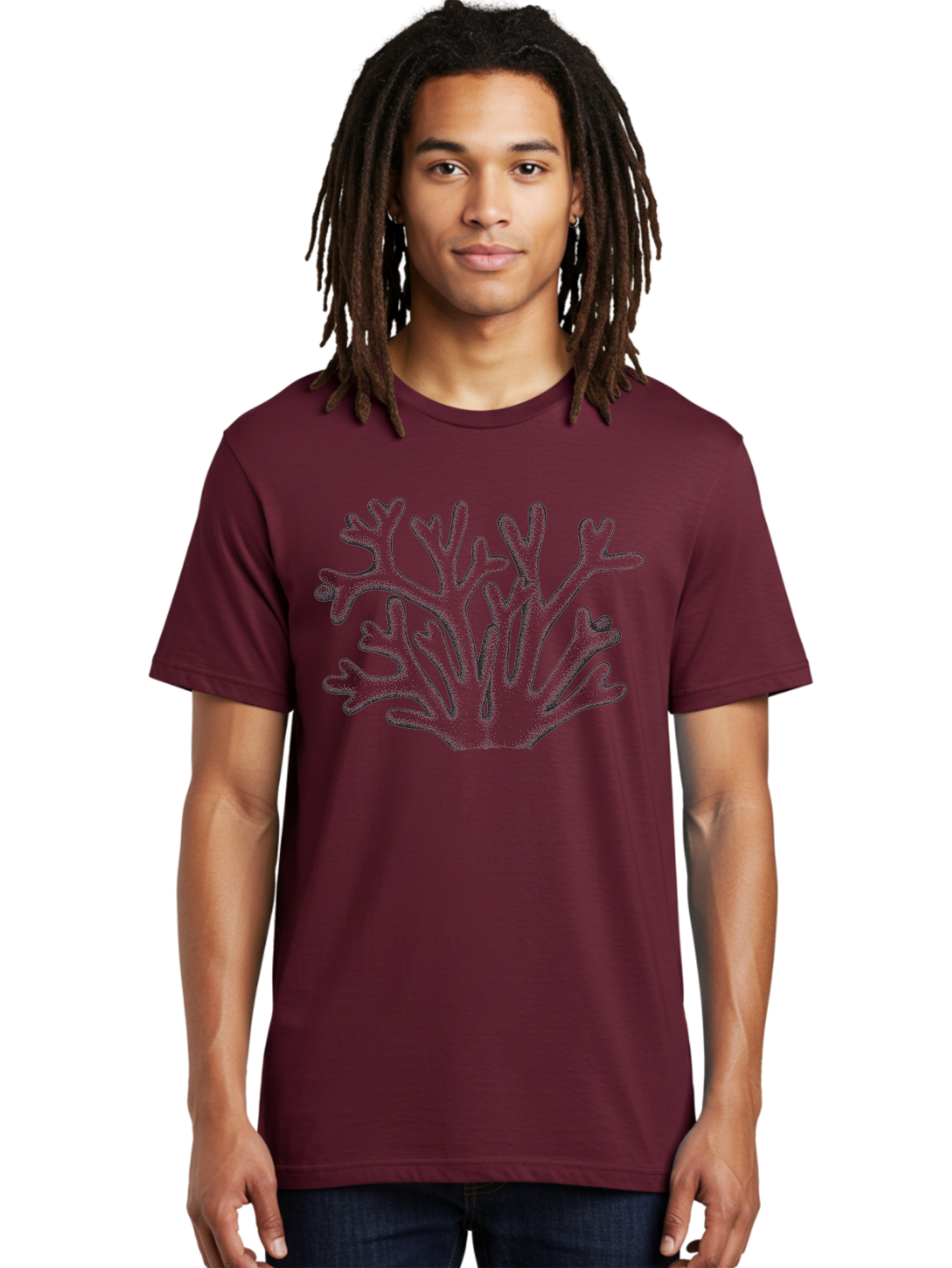 Coral-2 Men'S Graphic Tee, 100% Cotton, Comfortable Casual Summer Wear, Machine Washable, Coral Reef, Ocean Life, Marine Biology, Underwater World, Coral Branches, Sea Organisms, Aquatic Ecosystem Aad689 14