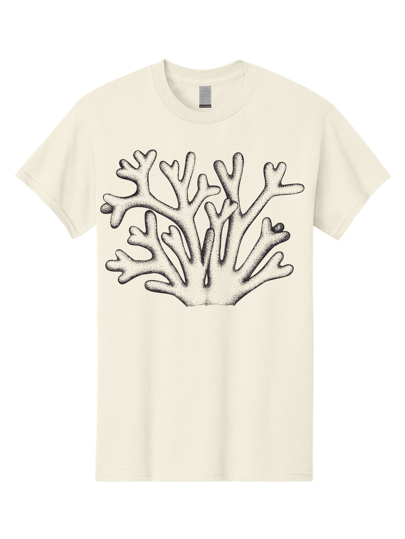 Coral-2 Men'S Graphic Tee, 100% Cotton, Comfortable Casual Summer Wear, Machine Washable, Coral Reef, Ocean Life, Marine Biology, Underwater World, Coral Branches, Sea Organisms, Aquatic Ecosystem Aad689