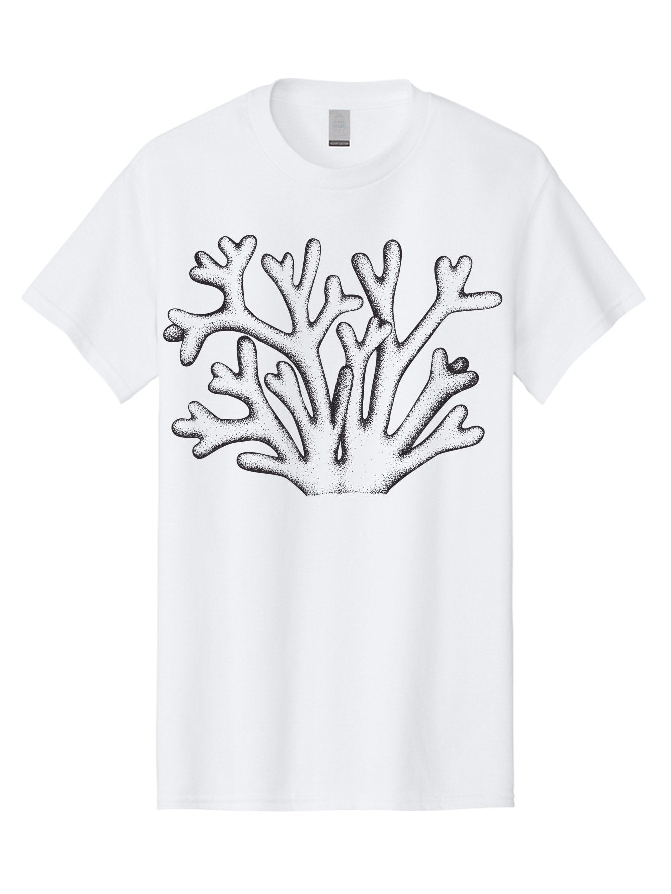 Coral-2 Men'S Graphic Tee, 100% Cotton, Comfortable Casual Summer Wear, Machine Washable, Coral Reef, Ocean Life, Marine Biology, Underwater World, Coral Branches, Sea Organisms, Aquatic Ecosystem Aad689 5