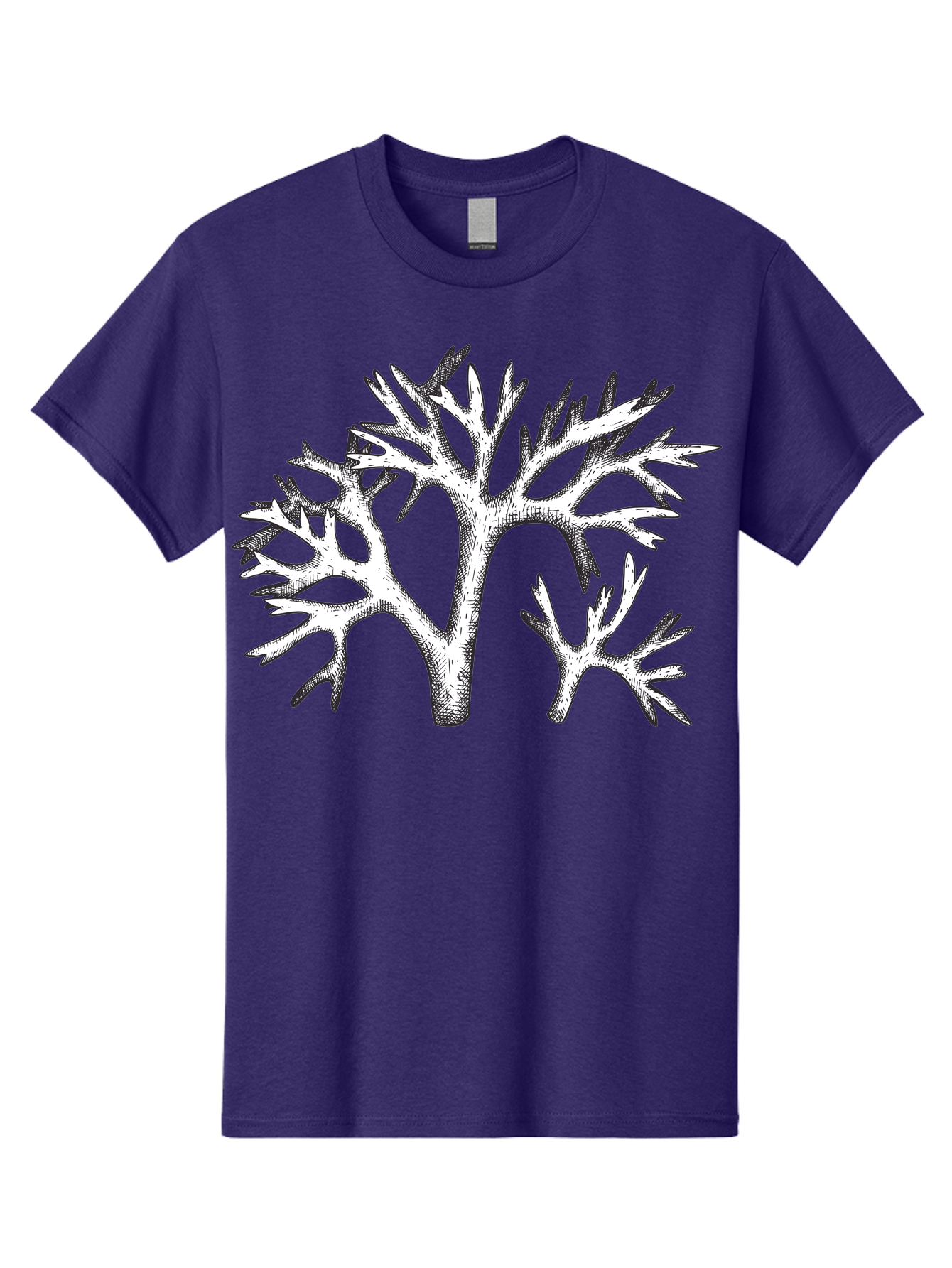 Coral-3 Men'S Graphic Tee, 100% Cotton, Comfortable Casual Summer Wear, Machine Washable, Coral Reefs, Marine Life, Ocean Creatures, Underwater World, Coral Branches, Black And White Illustration, Detailed Drawing, Abstract Shapes Aad690 13