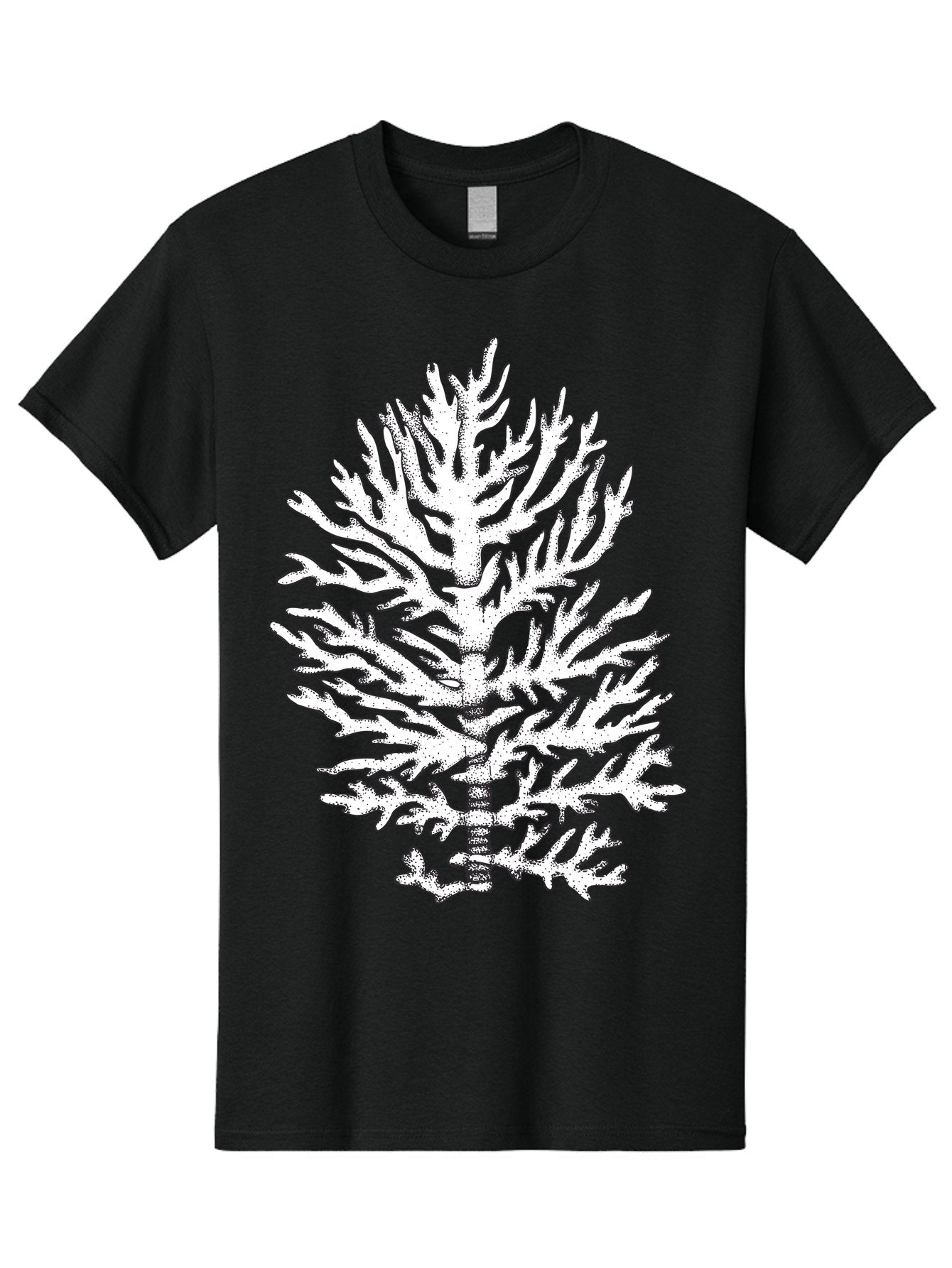 Coral Men'S Graphic Tee, 100% Cotton, Comfortable Casual Summer Wear, Machine Washable, White Coral, Branching Coral, Detailed Illustration, Marine Life, Ocean Creatures, Intricate Design, Coral Reef, Underwater World, Sea Life, Aad691 13