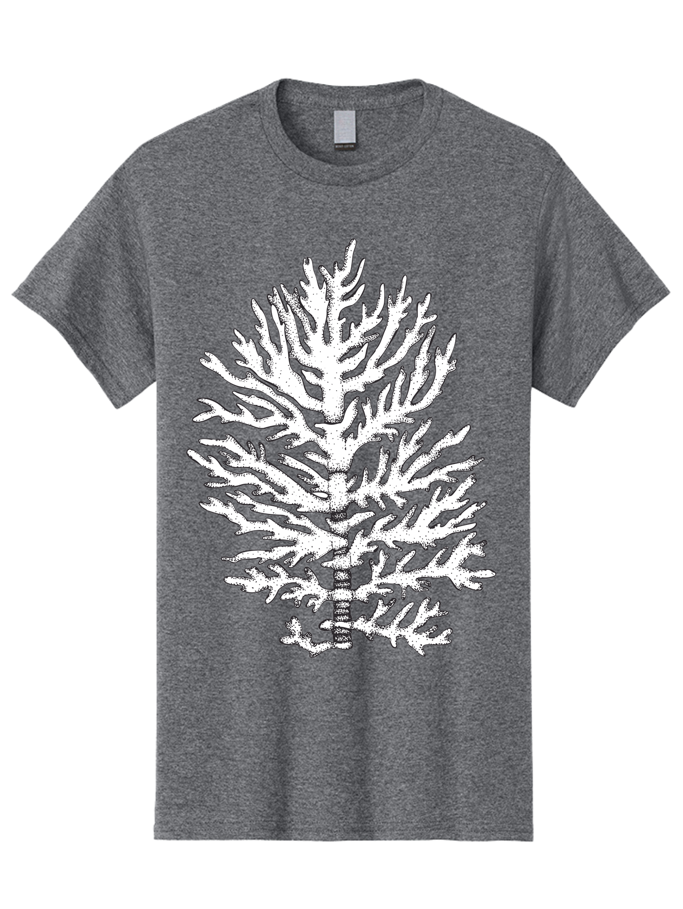 Coral Men'S Graphic Tee, 100% Cotton, Comfortable Casual Summer Wear, Machine Washable, White Coral, Branching Coral, Detailed Illustration, Marine Life, Ocean Creatures, Intricate Design, Coral Reef, Underwater World, Sea Life, Aad691 15