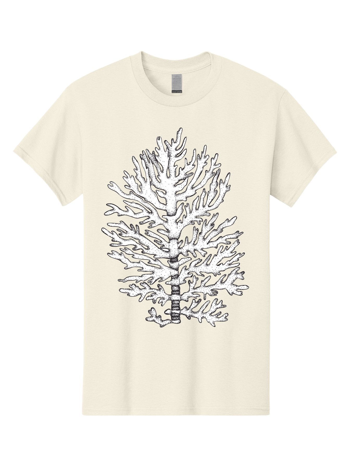Coral Men'S Graphic Tee, 100% Cotton, Comfortable Casual Summer Wear, Machine Washable, White Coral, Branching Coral, Detailed Illustration, Marine Life, Ocean Creatures, Intricate Design, Coral Reef, Underwater World, Sea Life, Aad691 12