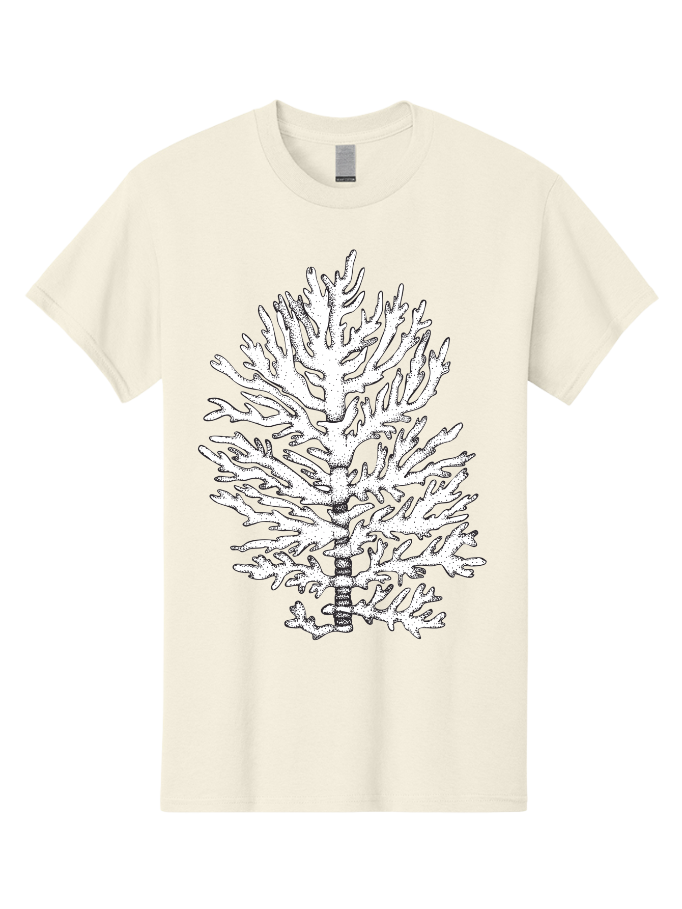 Coral Men'S Graphic Tee, 100% Cotton, Comfortable Casual Summer Wear, Machine Washable, White Coral, Branching Coral, Detailed Illustration, Marine Life, Ocean Creatures, Intricate Design, Coral Reef, Underwater World, Sea Life, Aad691 5