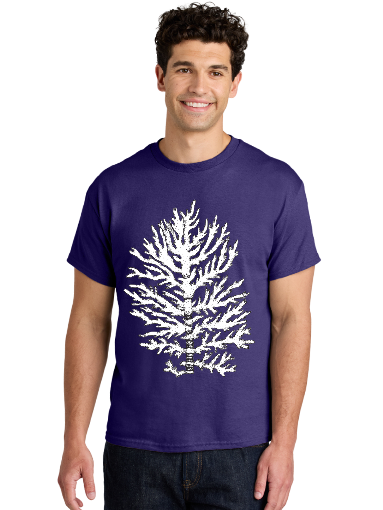 Coral Men'S Graphic Tee, 100% Cotton, Comfortable Casual Summer Wear, Machine Washable, White Coral, Branching Coral, Detailed Illustration, Marine Life, Ocean Creatures, Intricate Design, Coral Reef, Underwater World, Sea Life, Aad691 22
