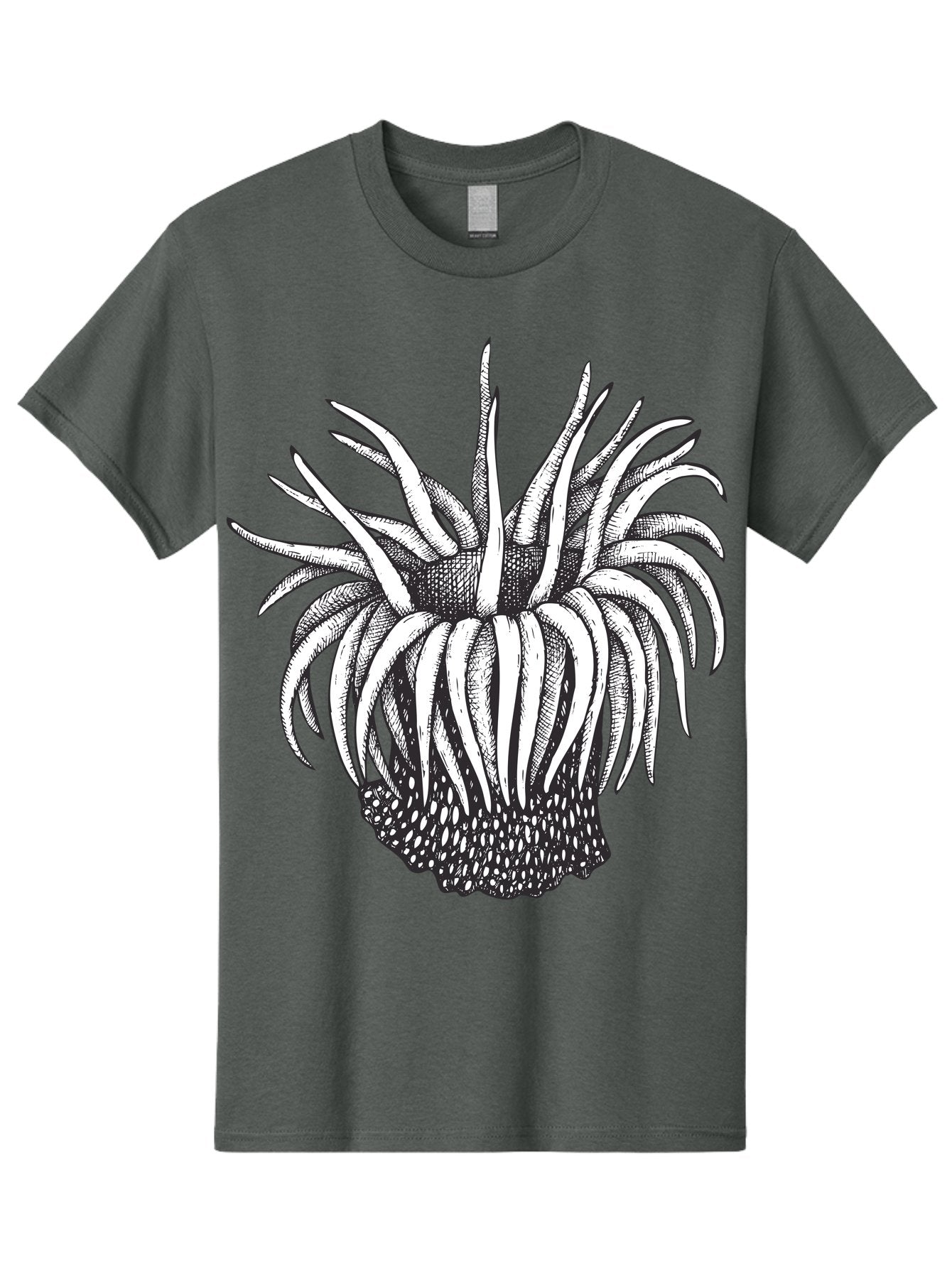 Dandelion Men'S Graphic Tee, 100% Cotton, Comfortable Casual Summer Wear, Machine Washable, Thistle Flower, Wildflower, Black And White Illustration, Botanical Art, Floral Design, Intricate Details, Spiky Petals Aad692 13