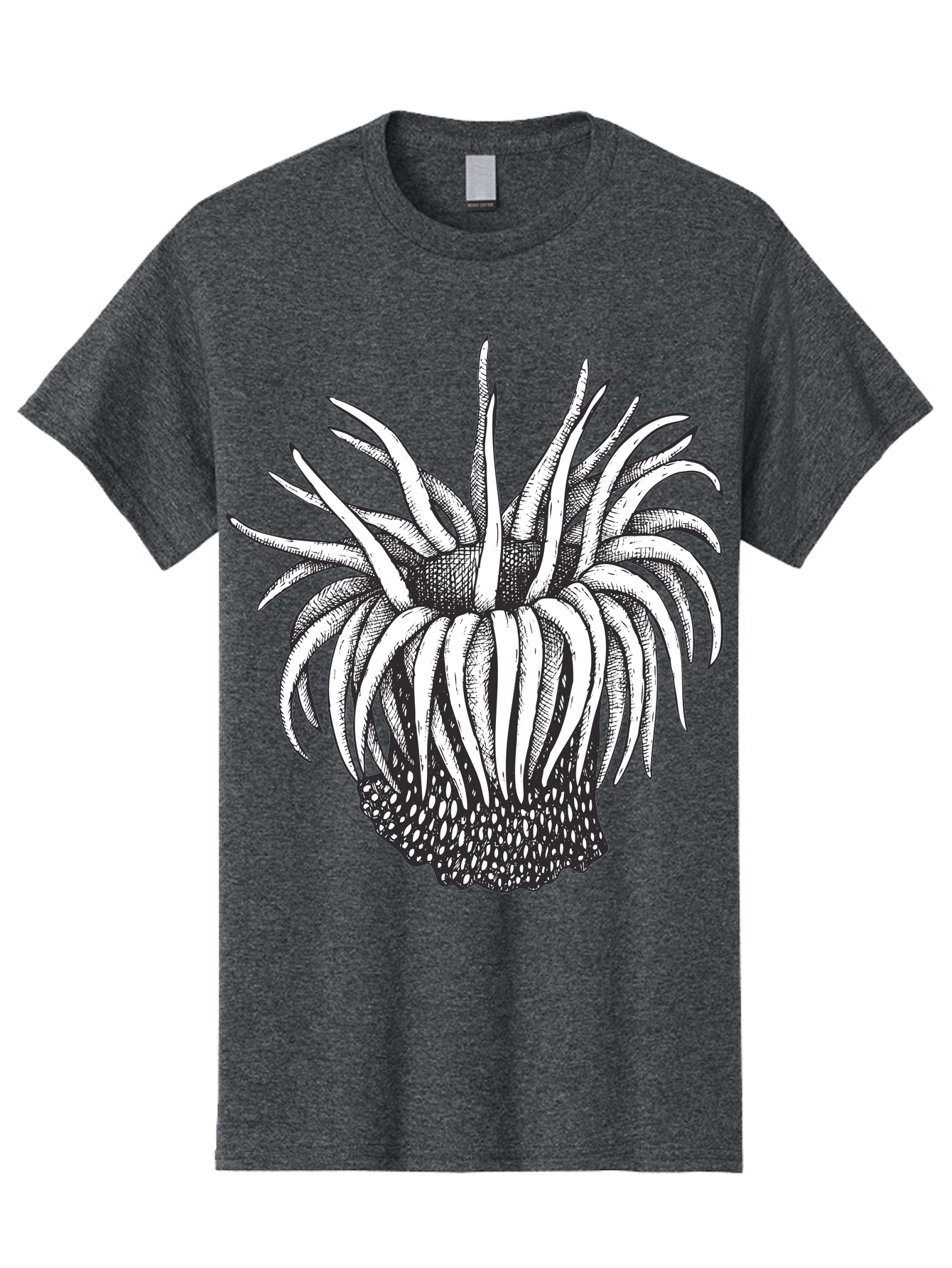 Dandelion Men'S Graphic Tee, 100% Cotton, Comfortable Casual Summer Wear, Machine Washable, Thistle Flower, Wildflower, Black And White Illustration, Botanical Art, Floral Design, Intricate Details, Spiky Petals Aad692 7