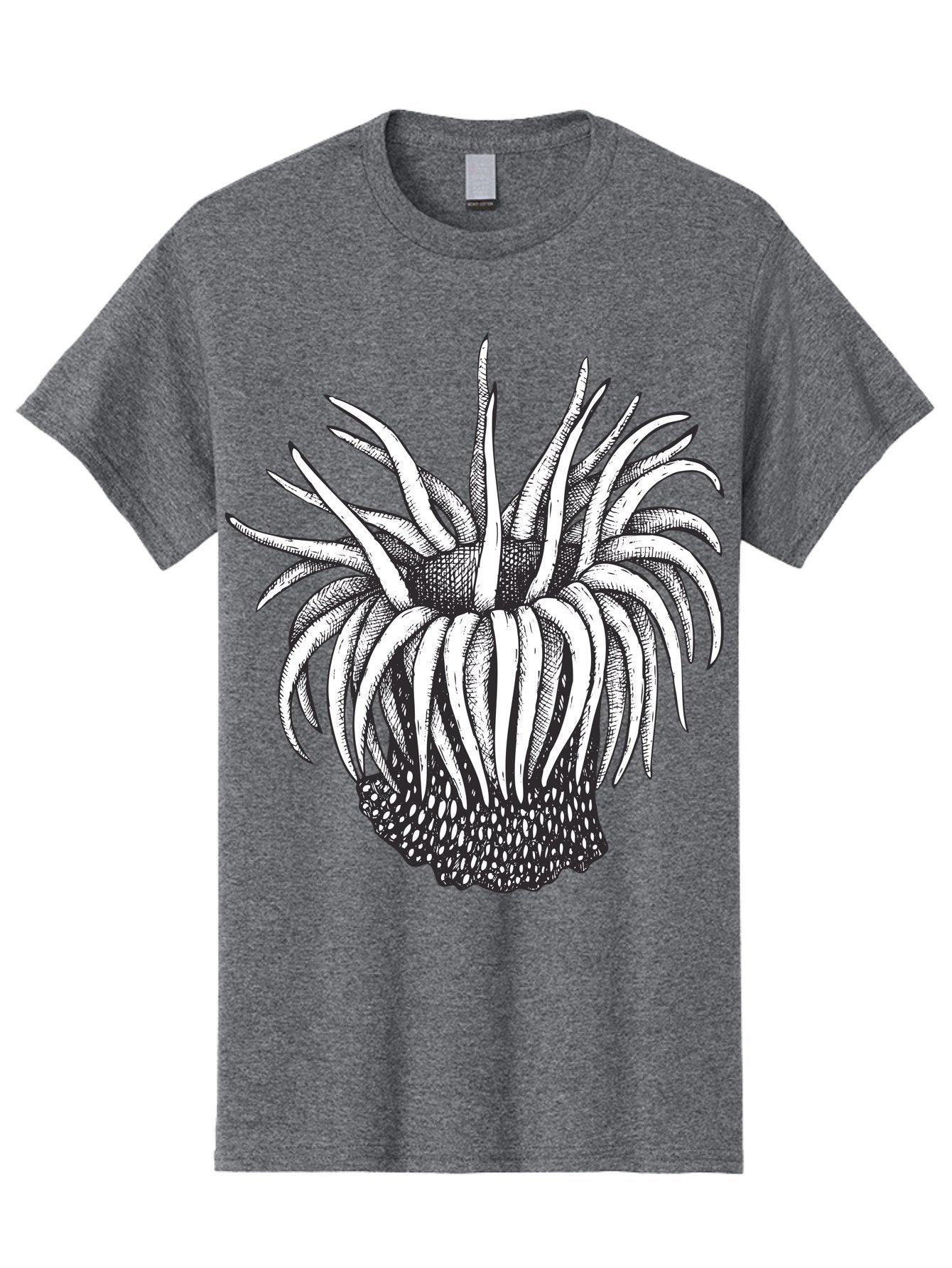 Dandelion Men'S Graphic Tee, 100% Cotton, Comfortable Casual Summer Wear, Machine Washable, Thistle Flower, Wildflower, Black And White Illustration, Botanical Art, Floral Design, Intricate Details, Spiky Petals Aad692 14