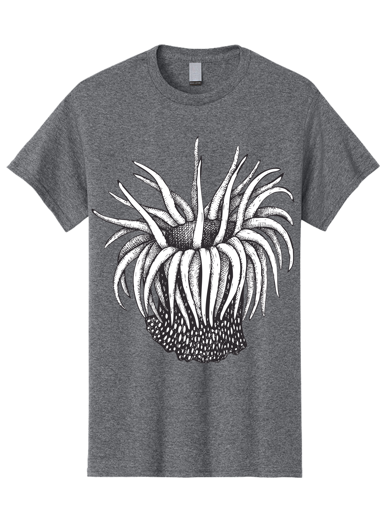 Dandelion Men'S Graphic Tee, 100% Cotton, Comfortable Casual Summer Wear, Machine Washable, Thistle Flower, Wildflower, Black And White Illustration, Botanical Art, Floral Design, Intricate Details, Spiky Petals Aad692 3