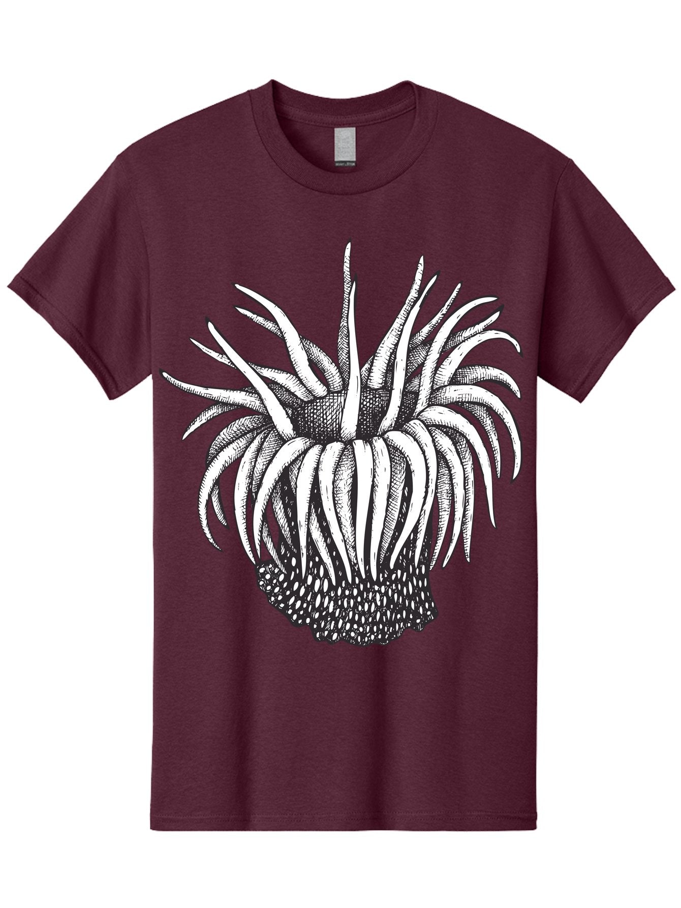 Dandelion Men'S Graphic Tee, 100% Cotton, Comfortable Casual Summer Wear, Machine Washable, Thistle Flower, Wildflower, Black And White Illustration, Botanical Art, Floral Design, Intricate Details, Spiky Petals Aad692
