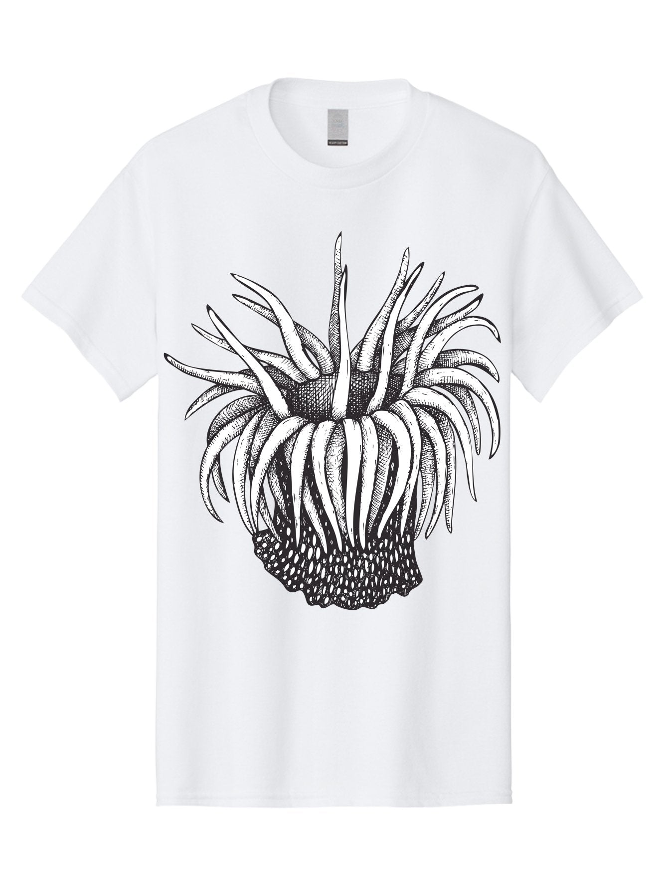 Dandelion Men'S Graphic Tee, 100% Cotton, Comfortable Casual Summer Wear, Machine Washable, Thistle Flower, Wildflower, Black And White Illustration, Botanical Art, Floral Design, Intricate Details, Spiky Petals Aad692 5
