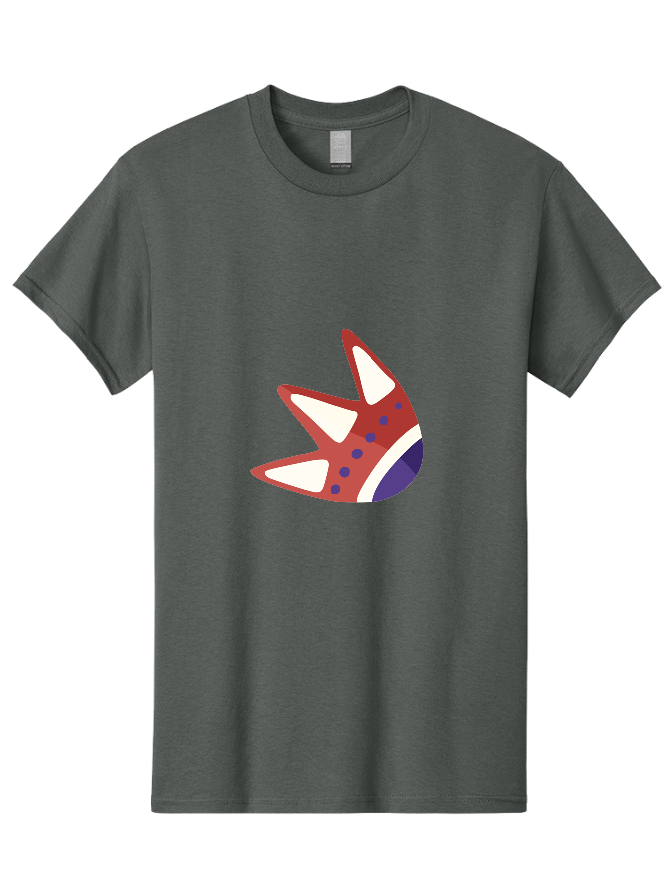 Dinosaur-Foot Men'S Graphic Tee, 100% Cotton, Comfortable Casual Summer Wear, Machine Washable, Shark Mouth, Cartoon Style, Sharp Teeth, Red And White, Blue Spots, Underwater Creature, Ocean Animal, Cartoon Character Aad695 17