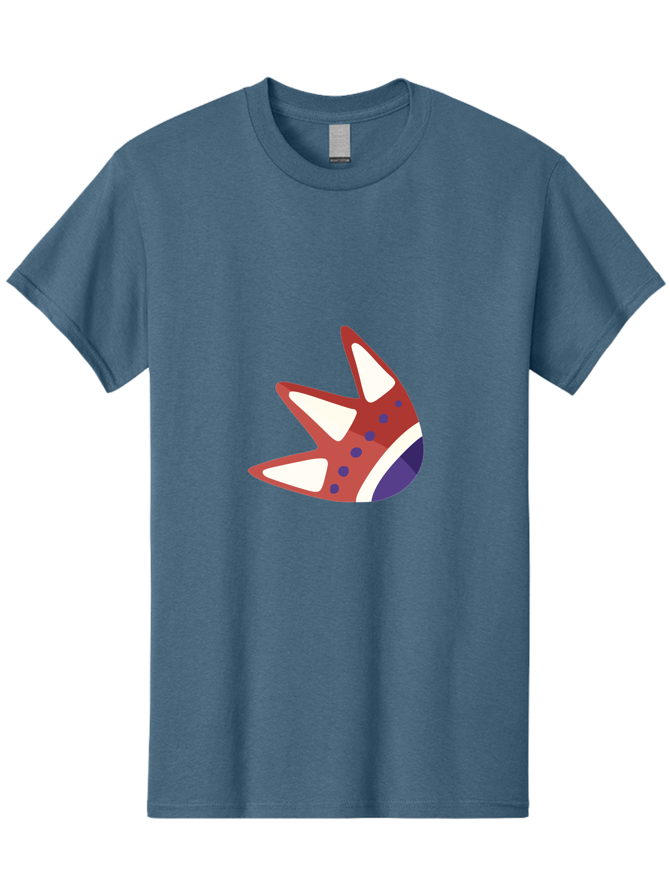 Dinosaur-Foot Men'S Graphic Tee, 100% Cotton, Comfortable Casual Summer Wear, Machine Washable, Shark Mouth, Cartoon Style, Sharp Teeth, Red And White, Blue Spots, Underwater Creature, Ocean Animal, Cartoon Character Aad695 3