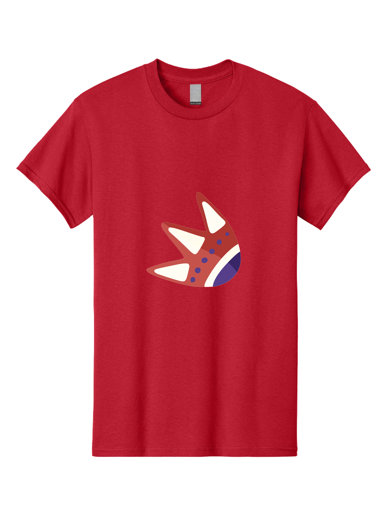 Dinosaur-Foot Men'S Graphic Tee, 100% Cotton, Comfortable Casual Summer Wear, Machine Washable, Shark Mouth, Cartoon Style, Sharp Teeth, Red And White, Blue Spots, Underwater Creature, Ocean Animal, Cartoon Character Aad695 21