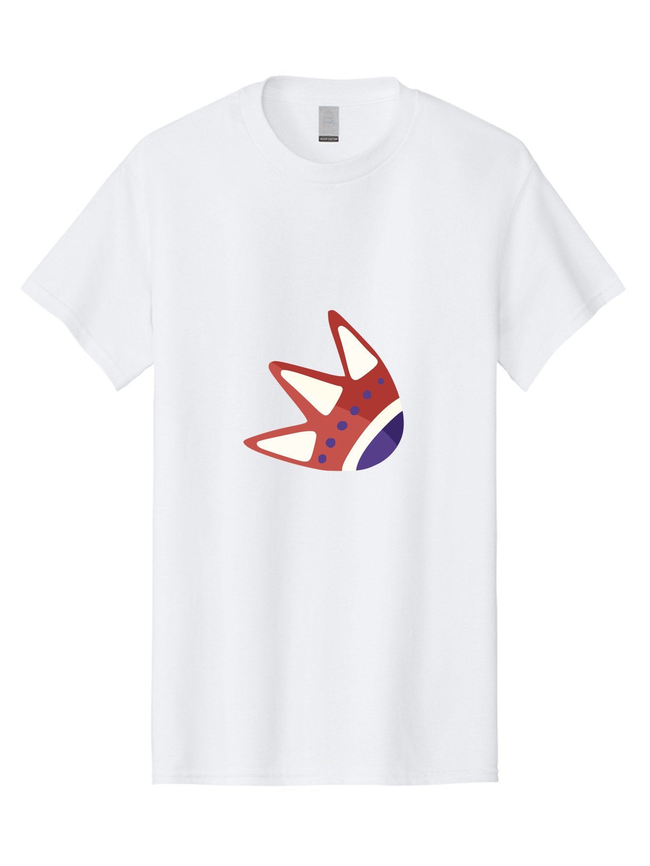 Dinosaur-Foot Men'S Graphic Tee, 100% Cotton, Comfortable Casual Summer Wear, Machine Washable, Shark Mouth, Cartoon Style, Sharp Teeth, Red And White, Blue Spots, Underwater Creature, Ocean Animal, Cartoon Character Aad695 13