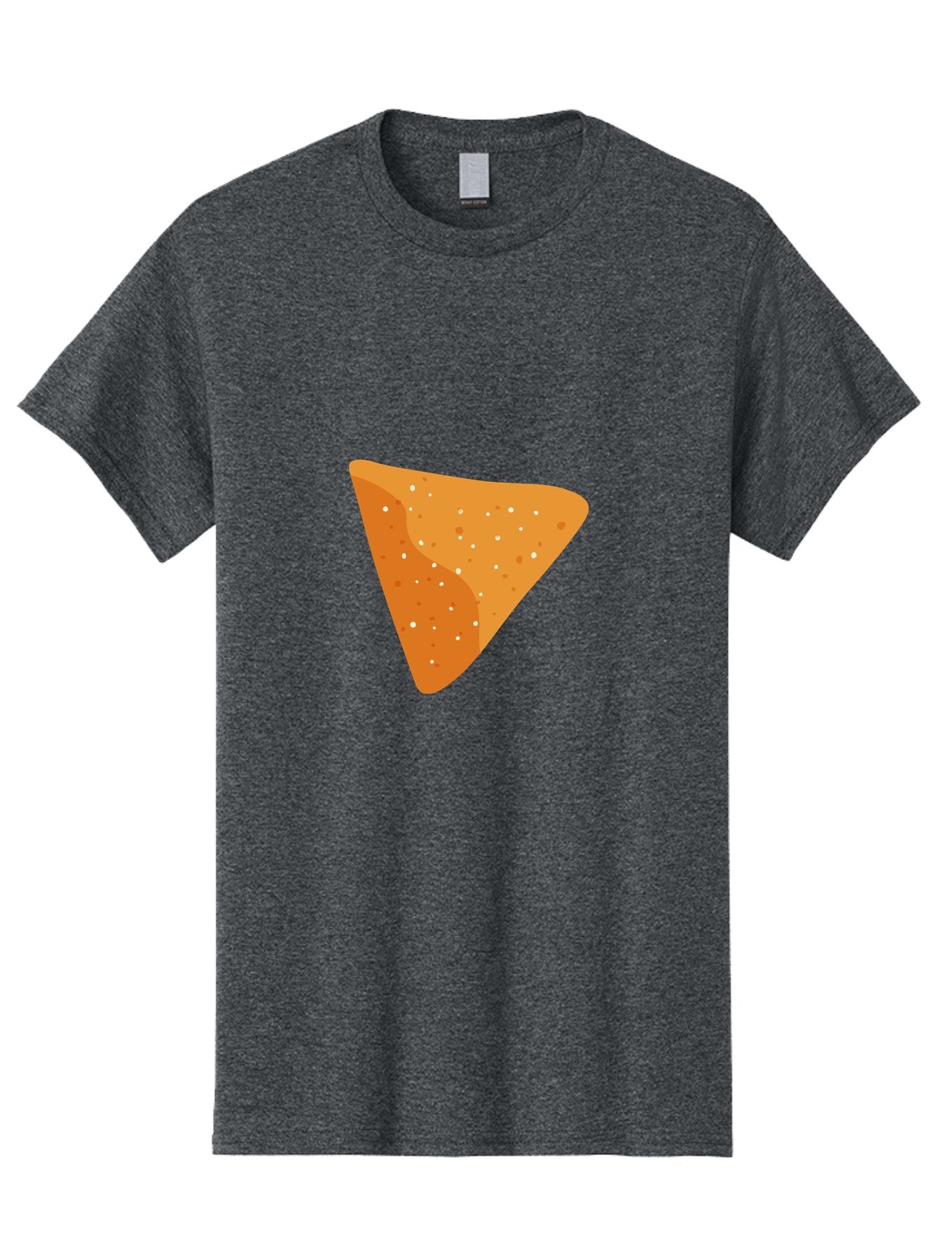 Dorito-Chip Men'S Graphic Tee, 100% Cotton, Comfortable Casual Summer Wear, Machine Washable, Triangular Chip, Crunchy Snack, Flavorful Treat, Savory Delight, Tasty Munchie, Junk Food Favorite, Cheesy Flavor Aad697
