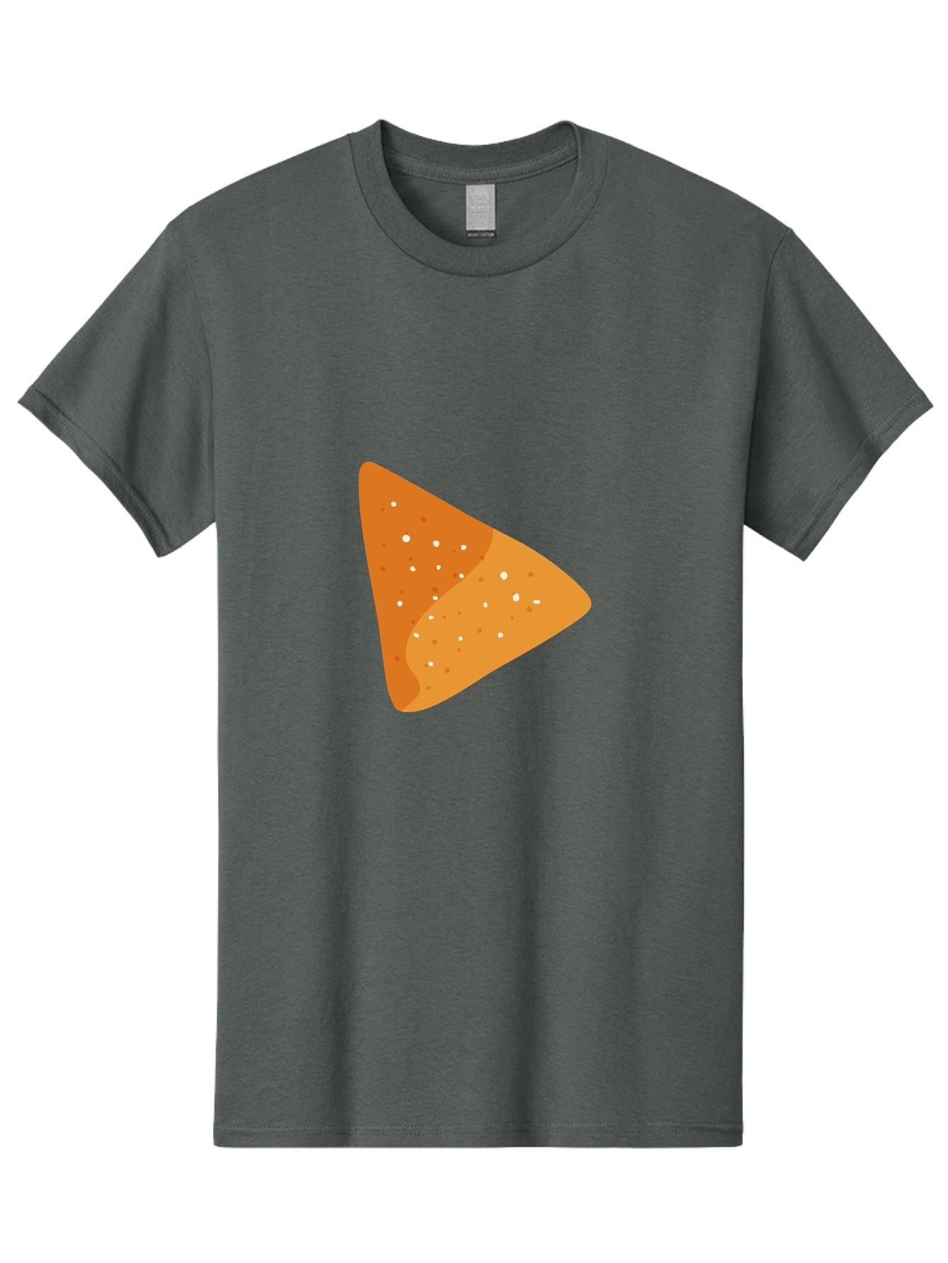 Doritos Men'S Graphic Tee, 100% Cotton, Comfortable Casual Summer Wear, Machine Washable, Play Button, Play Icon, Triangle Shape, Orange Color, Video Playback, Media Control, Simple Design, Modern Style Aad699