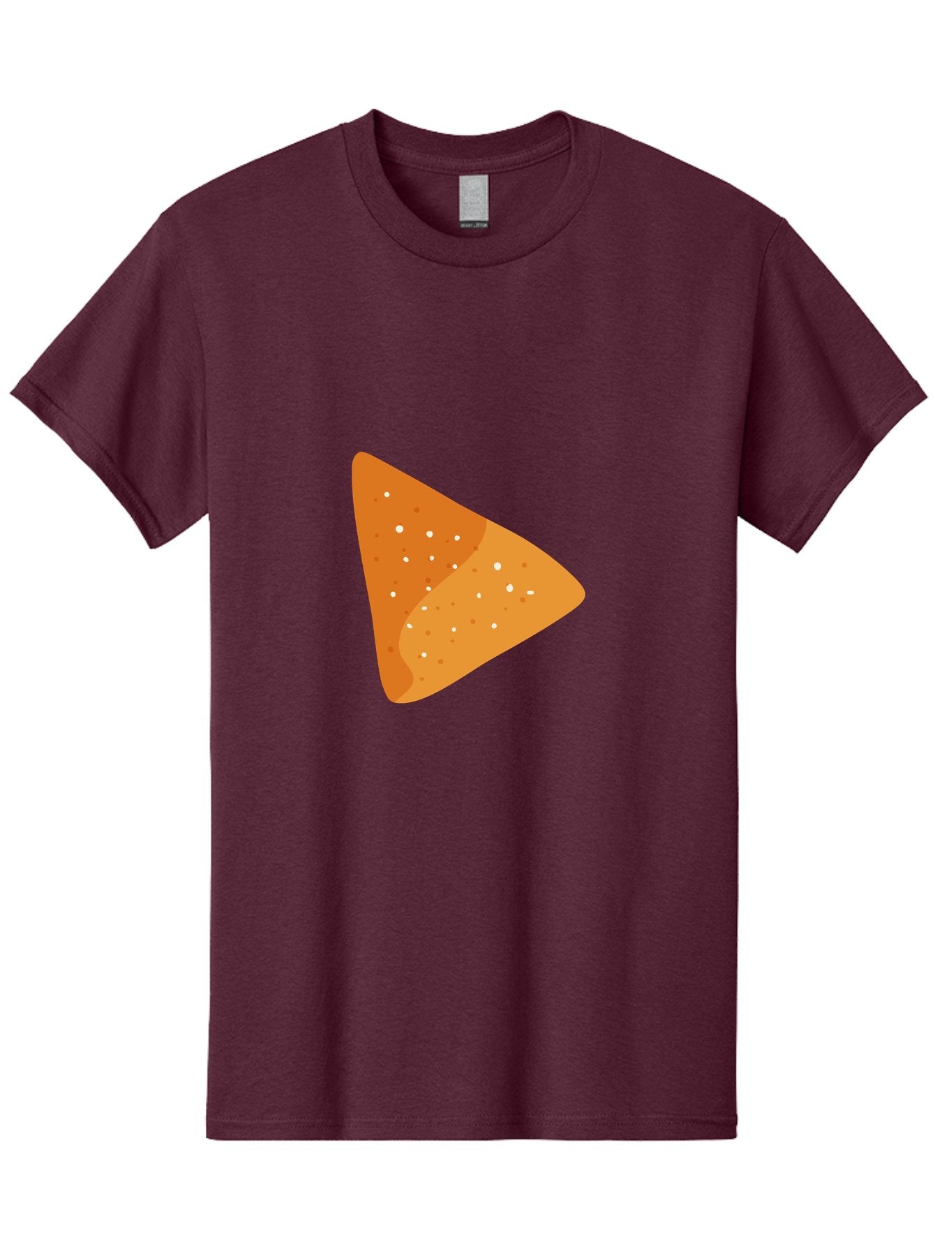 Doritos Men'S Graphic Tee, 100% Cotton, Comfortable Casual Summer Wear, Machine Washable, Play Button, Play Icon, Triangle Shape, Orange Color, Video Playback, Media Control, Simple Design, Modern Style Aad699 3