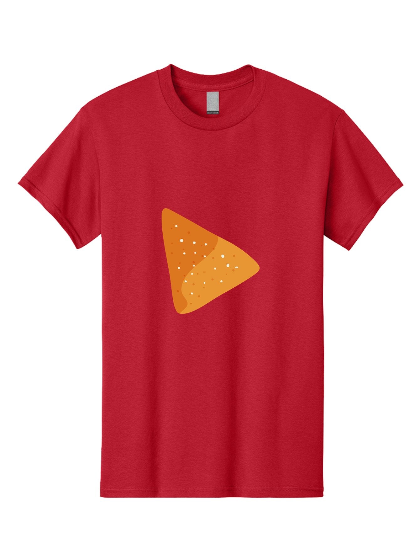 Doritos Men'S Graphic Tee, 100% Cotton, Comfortable Casual Summer Wear, Machine Washable, Play Button, Play Icon, Triangle Shape, Orange Color, Video Playback, Media Control, Simple Design, Modern Style Aad699 13