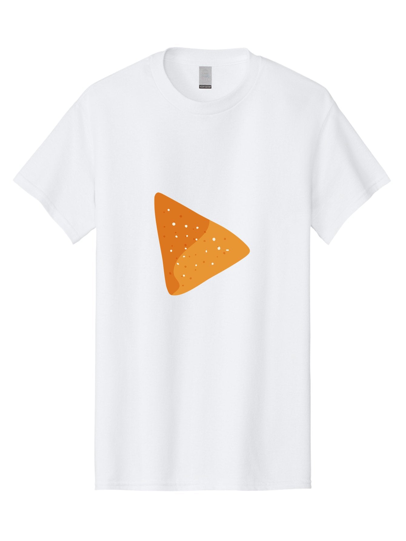 Doritos Men'S Graphic Tee, 100% Cotton, Comfortable Casual Summer Wear, Machine Washable, Play Button, Play Icon, Triangle Shape, Orange Color, Video Playback, Media Control, Simple Design, Modern Style Aad699 9