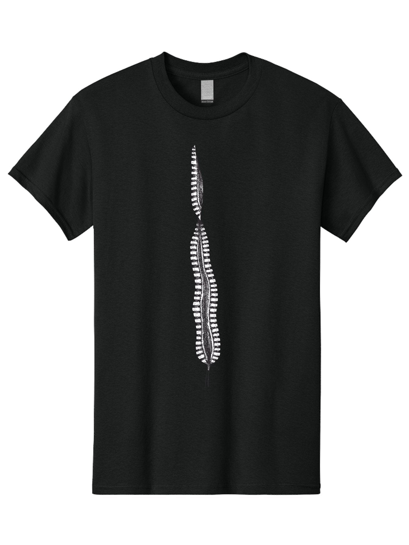 Feather-Silhouette Men'S Graphic Tee, 100% Cotton, Comfortable Casual Summer Wear, Machine Washable, Centipede, Black And White Illustration, Arthropod, Insect, Many Legs, Segmented Body, Detailed Drawing, Graphic Art, Insect Anatomy Aad700 5