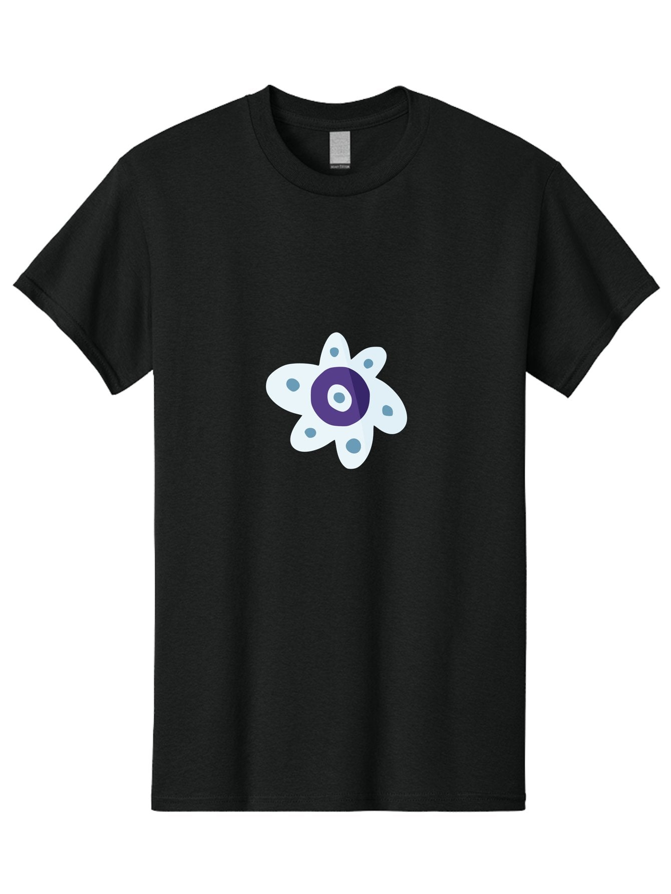 Fidget-Spinner Men'S Graphic Tee, 100% Cotton, Comfortable Casual Summer Wear, Machine Washable, Fidget Spinner, Flower Design, Purple Center, White Petals, Grey Dots, Spinning Toy, Stress Relief, Finger Play Aad701 9