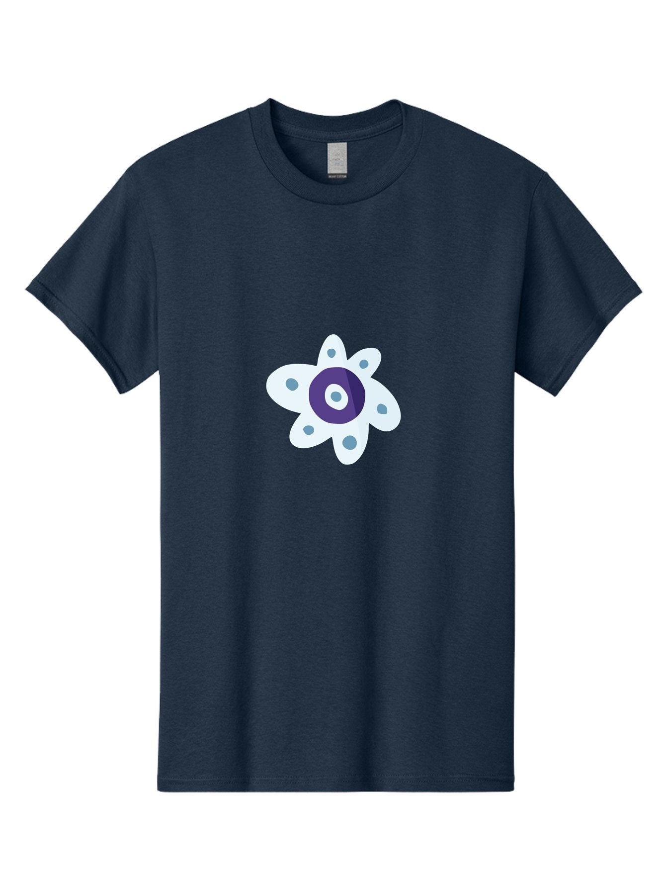 Fidget-Spinner Men'S Graphic Tee, 100% Cotton, Comfortable Casual Summer Wear, Machine Washable, Fidget Spinner, Flower Design, Purple Center, White Petals, Grey Dots, Spinning Toy, Stress Relief, Finger Play Aad701 8