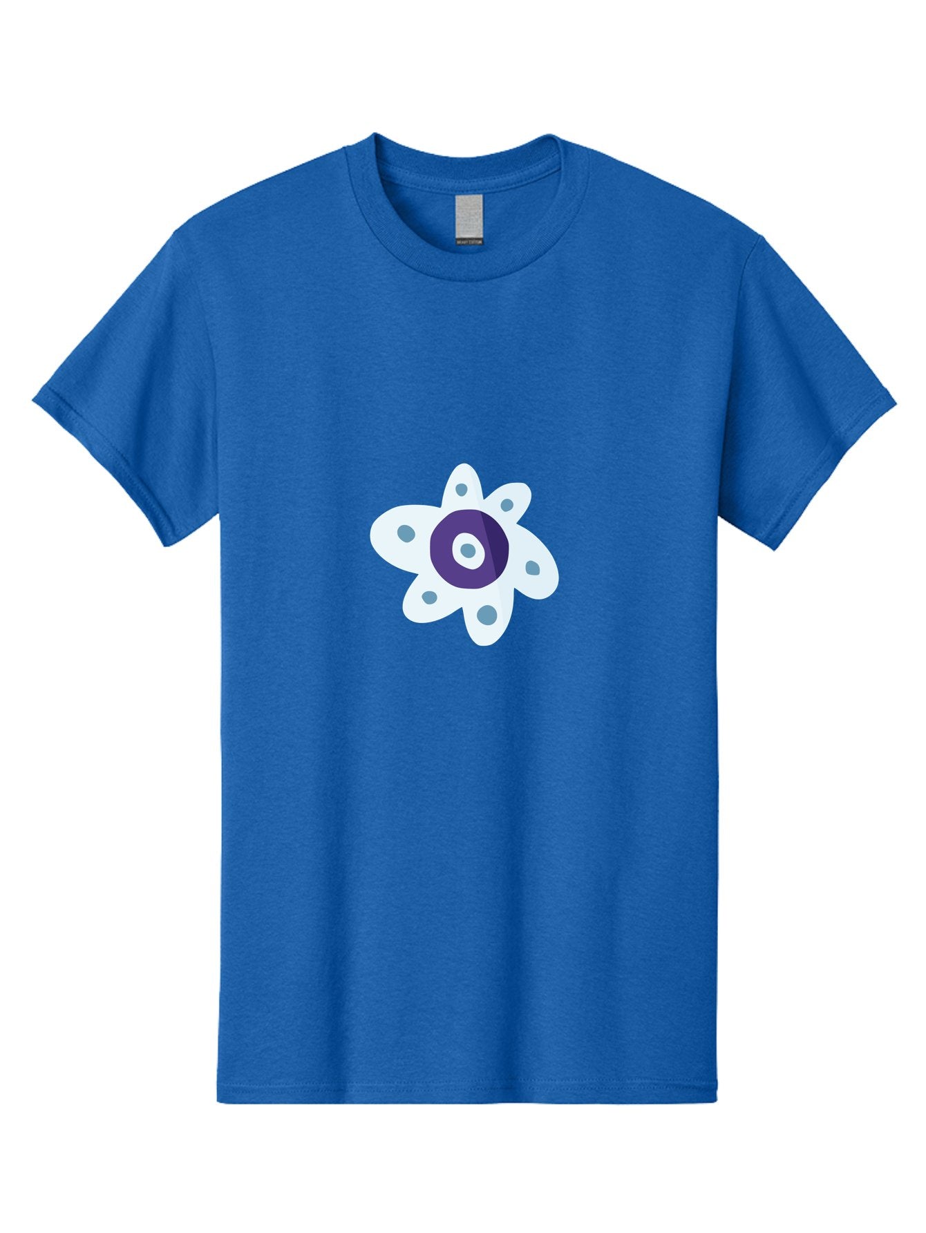 Fidget-Spinner Men'S Graphic Tee, 100% Cotton, Comfortable Casual Summer Wear, Machine Washable, Fidget Spinner, Flower Design, Purple Center, White Petals, Grey Dots, Spinning Toy, Stress Relief, Finger Play Aad701 4