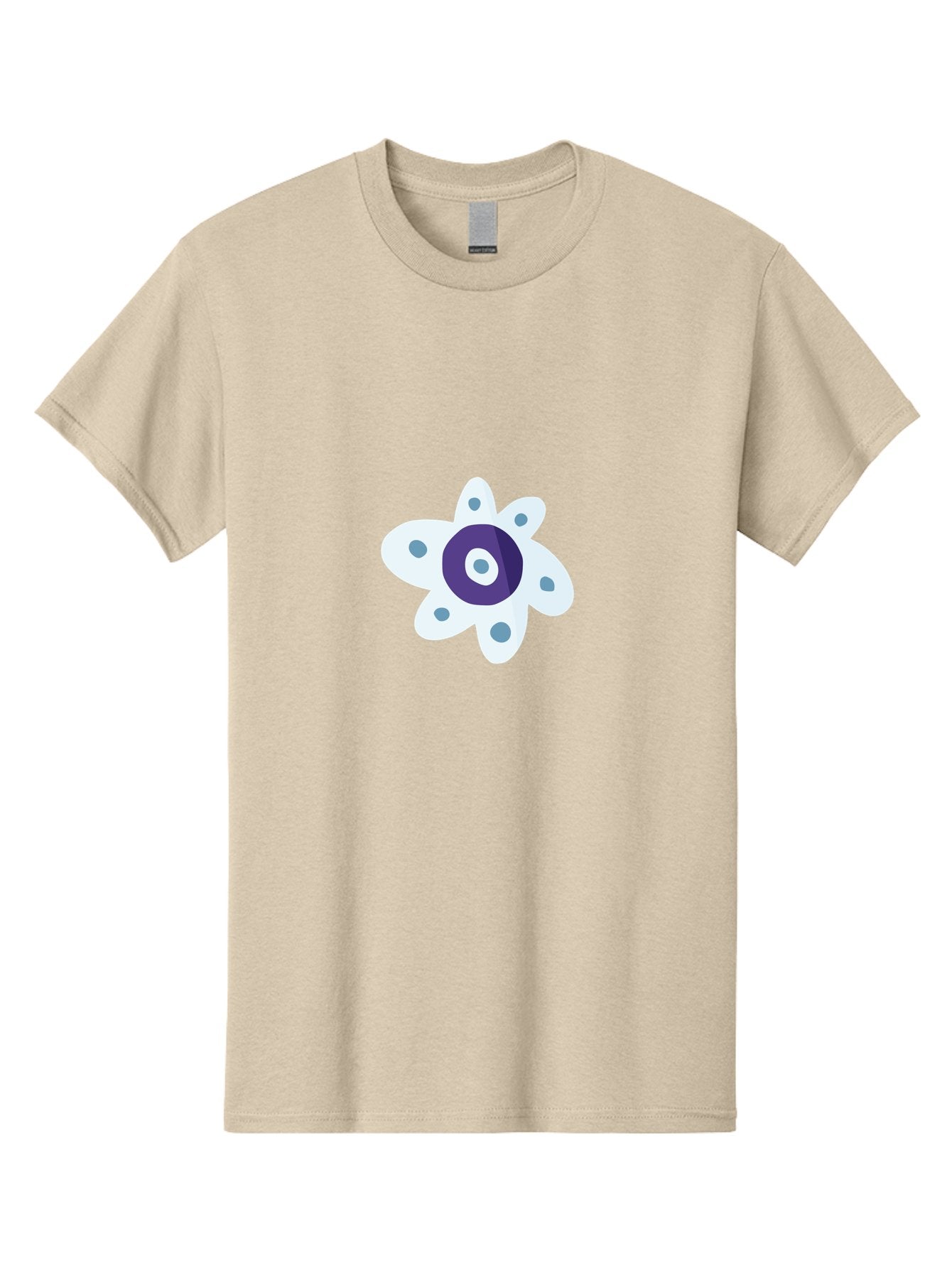 Fidget-Spinner Men'S Graphic Tee, 100% Cotton, Comfortable Casual Summer Wear, Machine Washable, Fidget Spinner, Flower Design, Purple Center, White Petals, Grey Dots, Spinning Toy, Stress Relief, Finger Play Aad701 5