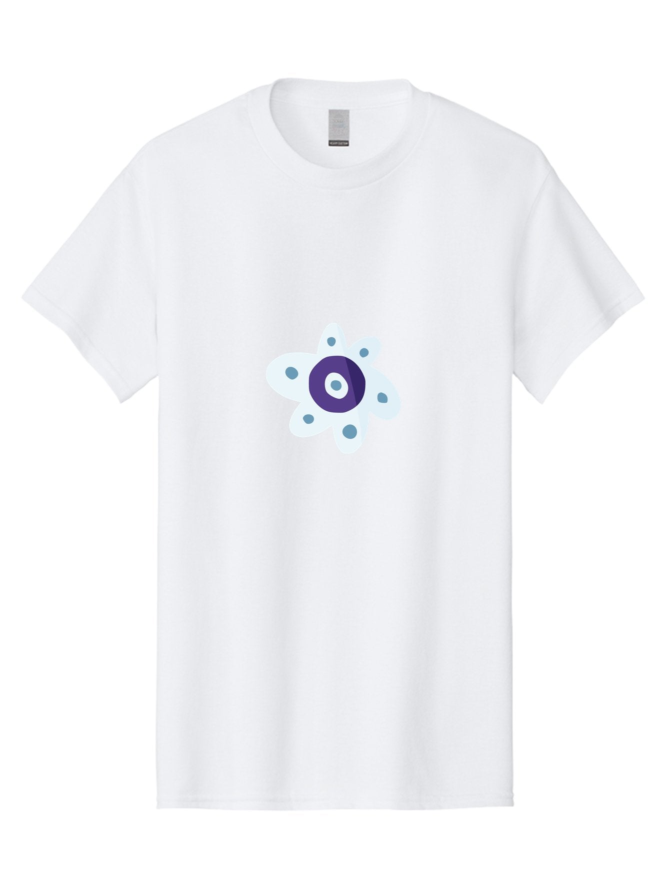 Fidget-Spinner Men'S Graphic Tee, 100% Cotton, Comfortable Casual Summer Wear, Machine Washable, Fidget Spinner, Flower Design, Purple Center, White Petals, Grey Dots, Spinning Toy, Stress Relief, Finger Play Aad701 3