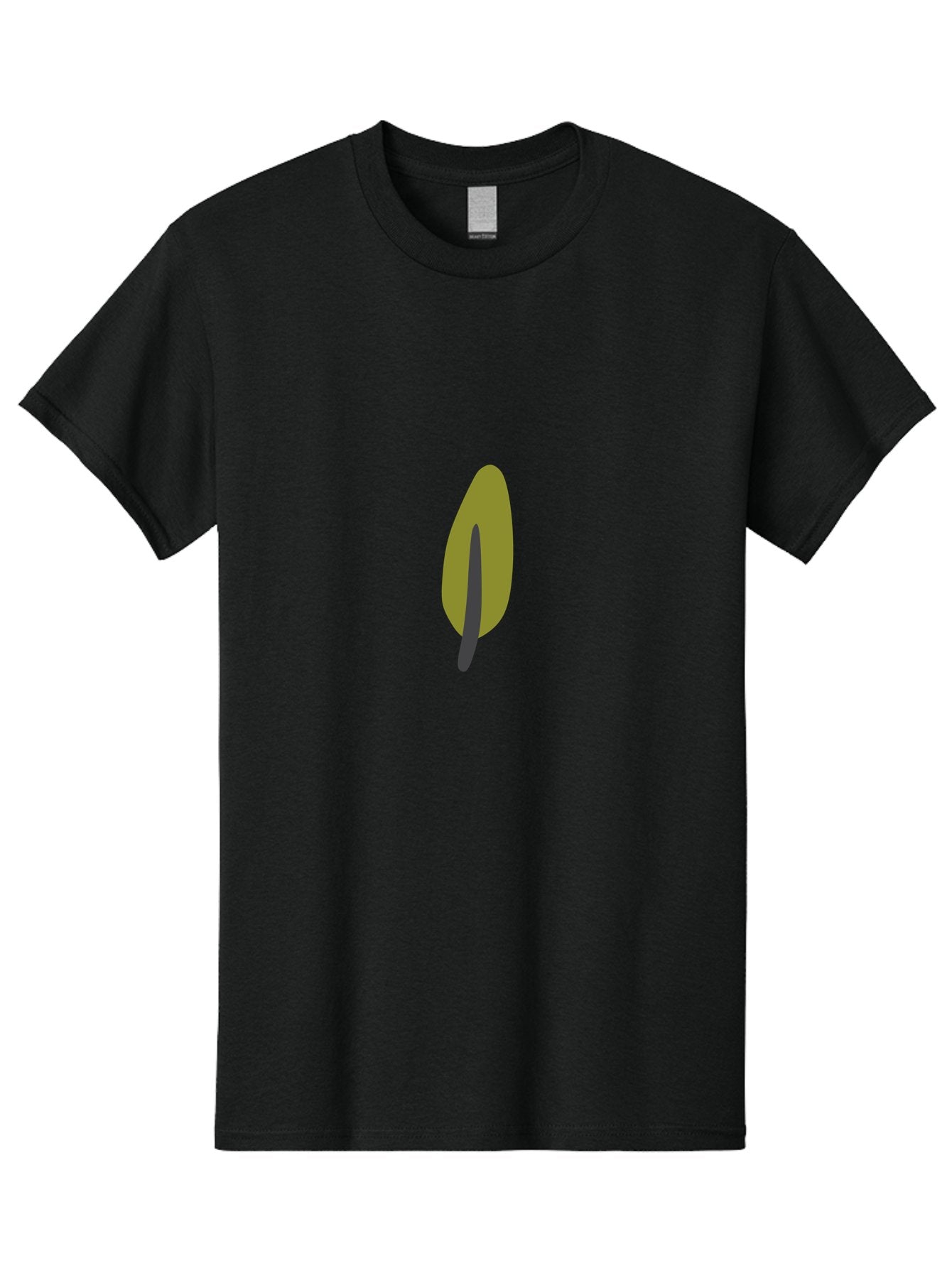 Knife-In-A-Brown-Object Men'S Graphic Tee, 100% Cotton, Comfortable Casual Summer Wear, Machine Washable, Olive Branch, Digital Illustration, Simple Leaf Design, Peaceful Symbol, Nature-Inspired Art, Minimalist Graphics, Symbolic Imagery Aad706 3