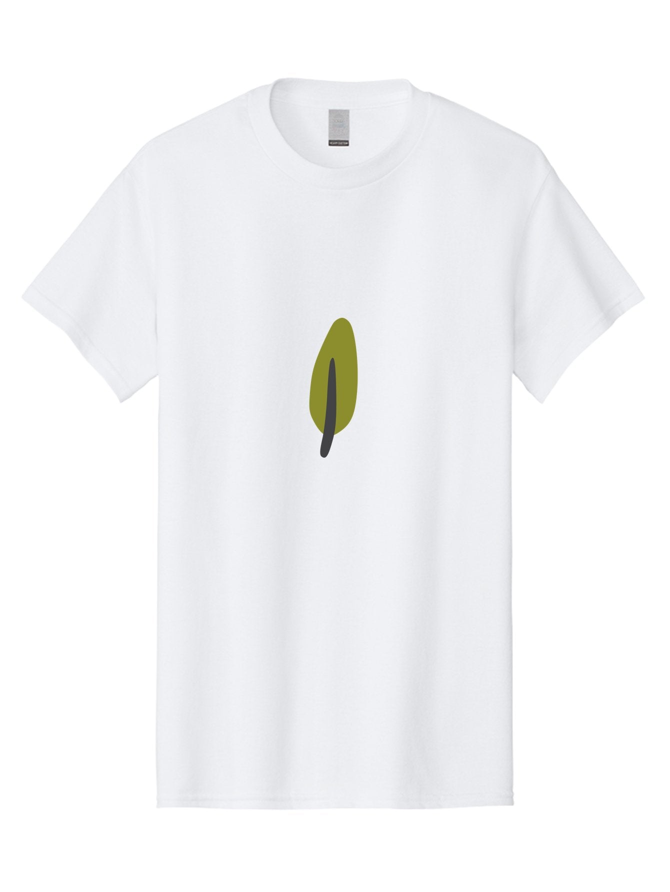 Knife-In-A-Brown-Object Men'S Graphic Tee, 100% Cotton, Comfortable Casual Summer Wear, Machine Washable, Olive Branch, Digital Illustration, Simple Leaf Design, Peaceful Symbol, Nature-Inspired Art, Minimalist Graphics, Symbolic Imagery Aad706