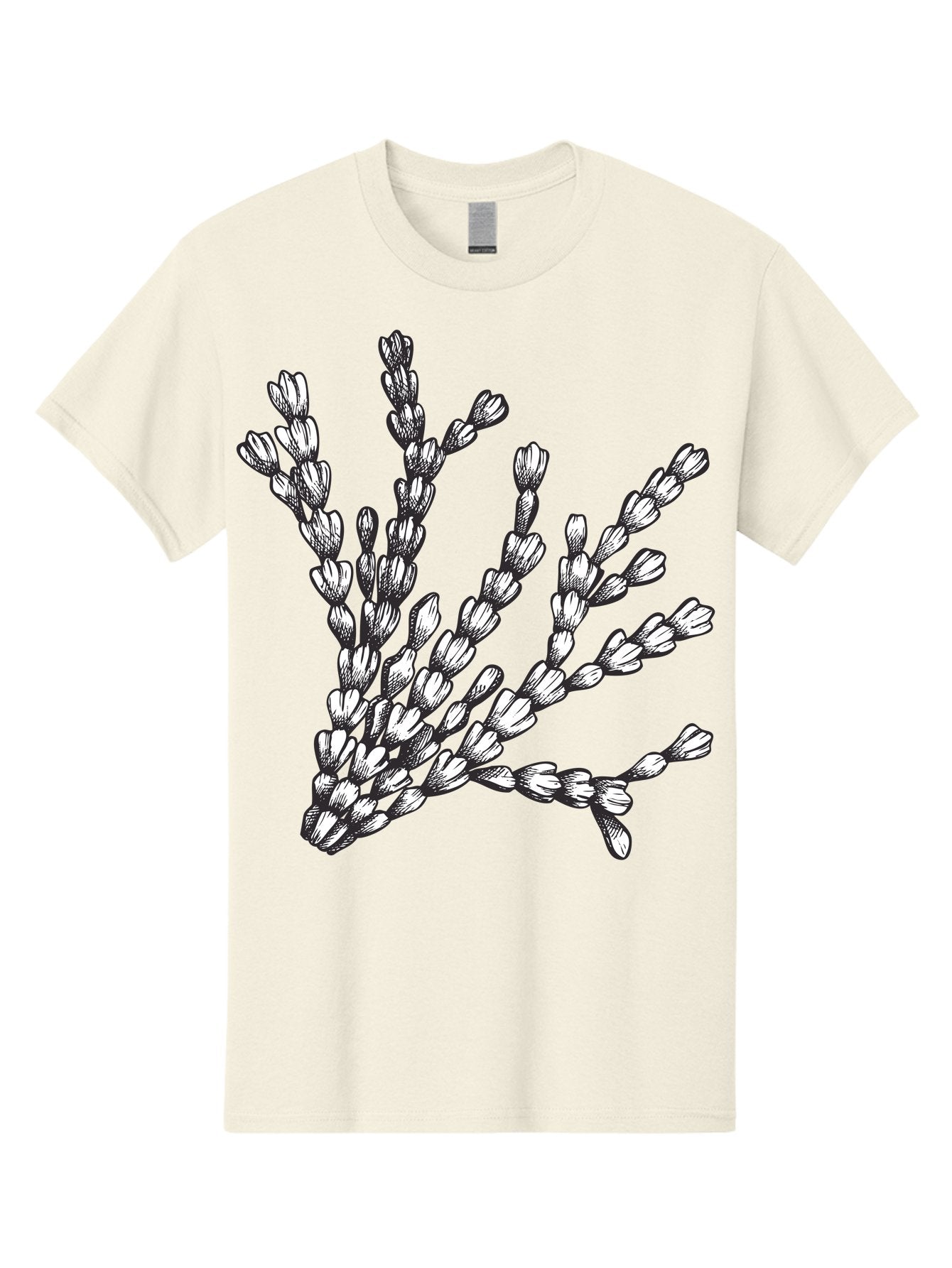 Lavender-Sprigs Men'S Graphic Tee, 100% Cotton, Comfortable Casual Summer Wear, Machine Washable, Hand-Drawn Lavender Sprigs, Black And White Illustration, Floral Design, Elegant Stems, Delicate Flowers, Artistic Rendering, Botanical Art, Aad708 10
