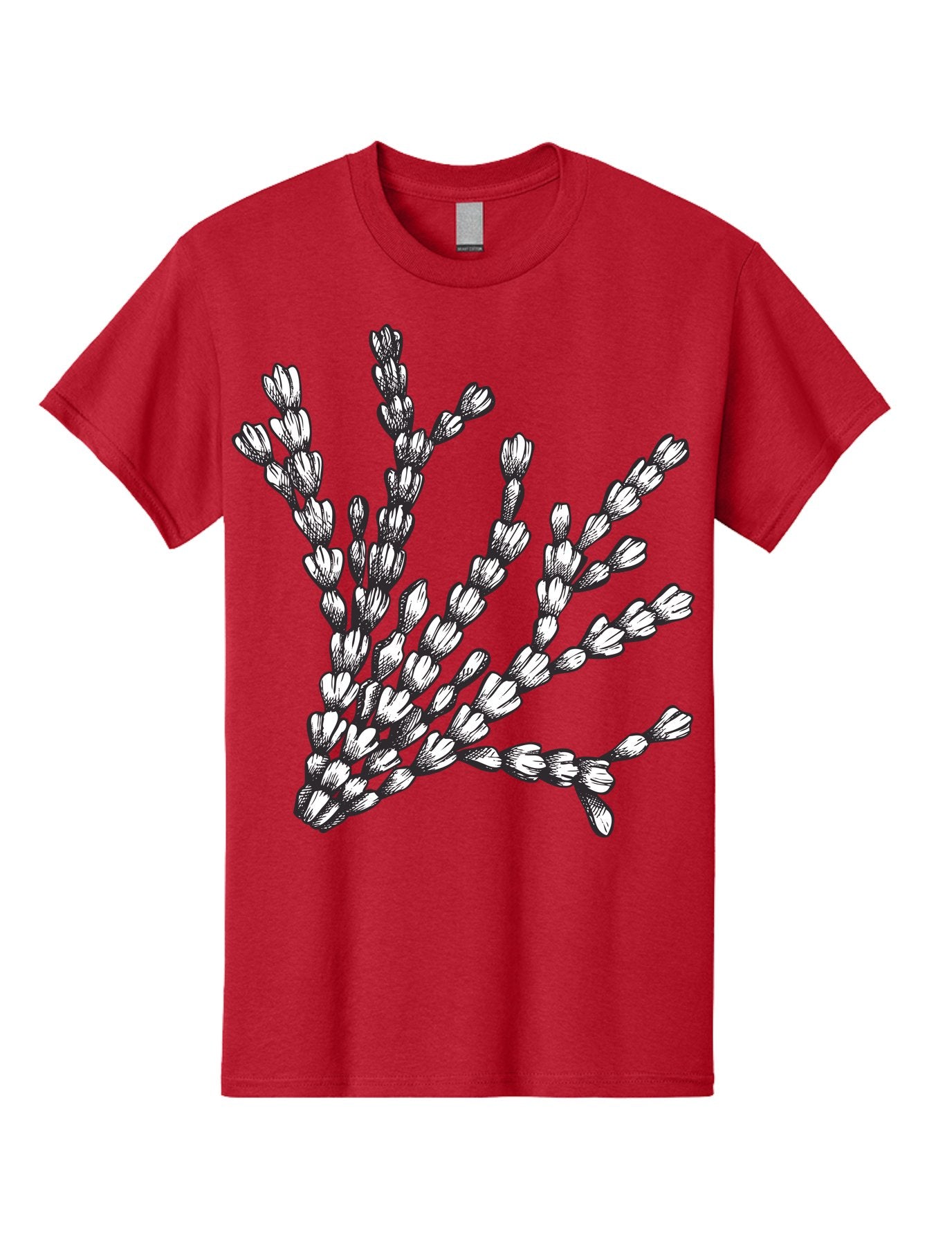 Lavender-Sprigs Men'S Graphic Tee, 100% Cotton, Comfortable Casual Summer Wear, Machine Washable, Hand-Drawn Lavender Sprigs, Black And White Illustration, Floral Design, Elegant Stems, Delicate Flowers, Artistic Rendering, Botanical Art, Aad708 5